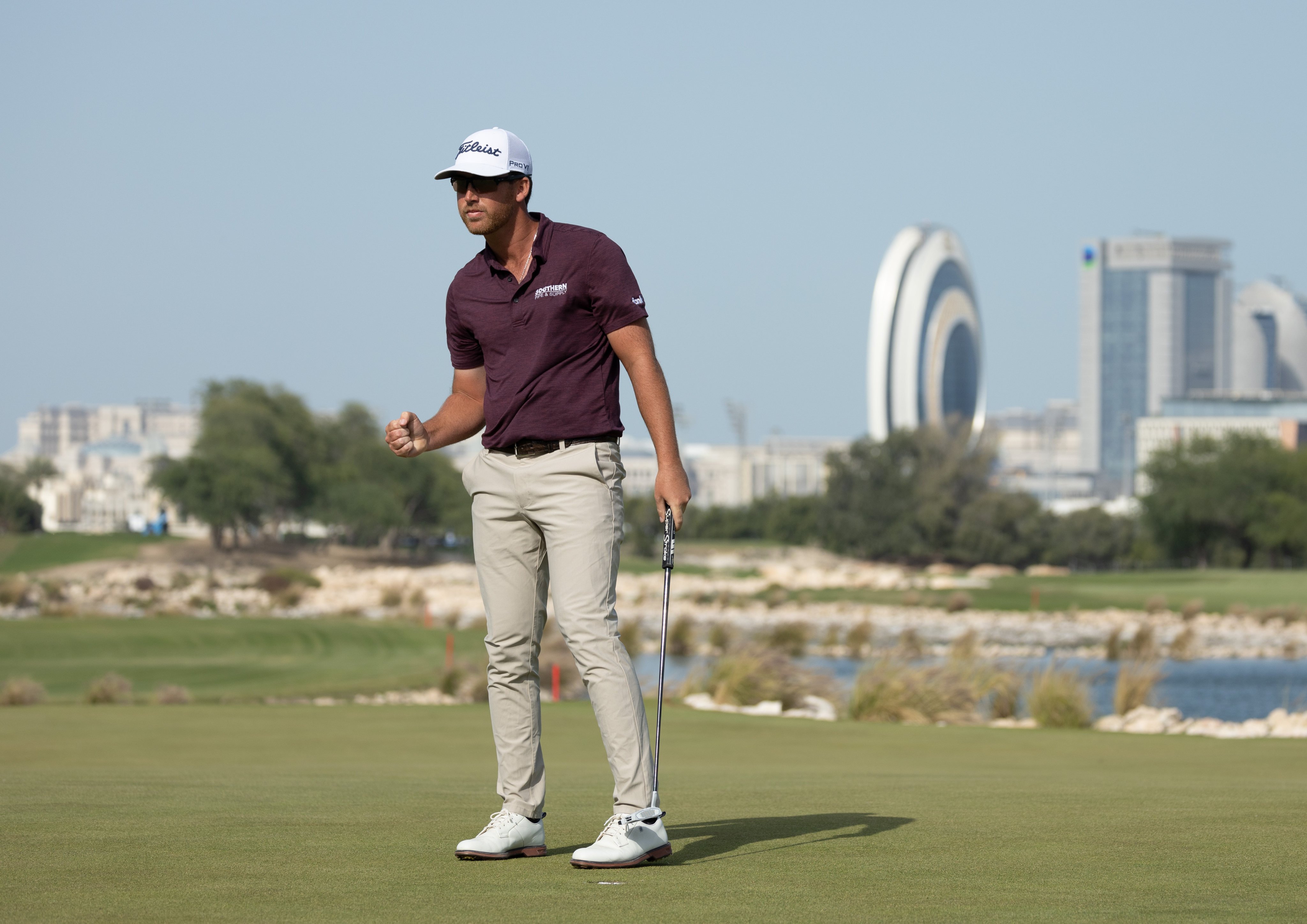 Andy Ogletree, pictured at the International Series Qatar at Doha Golf Club, leads the order of merit. Photo: Asian Tour