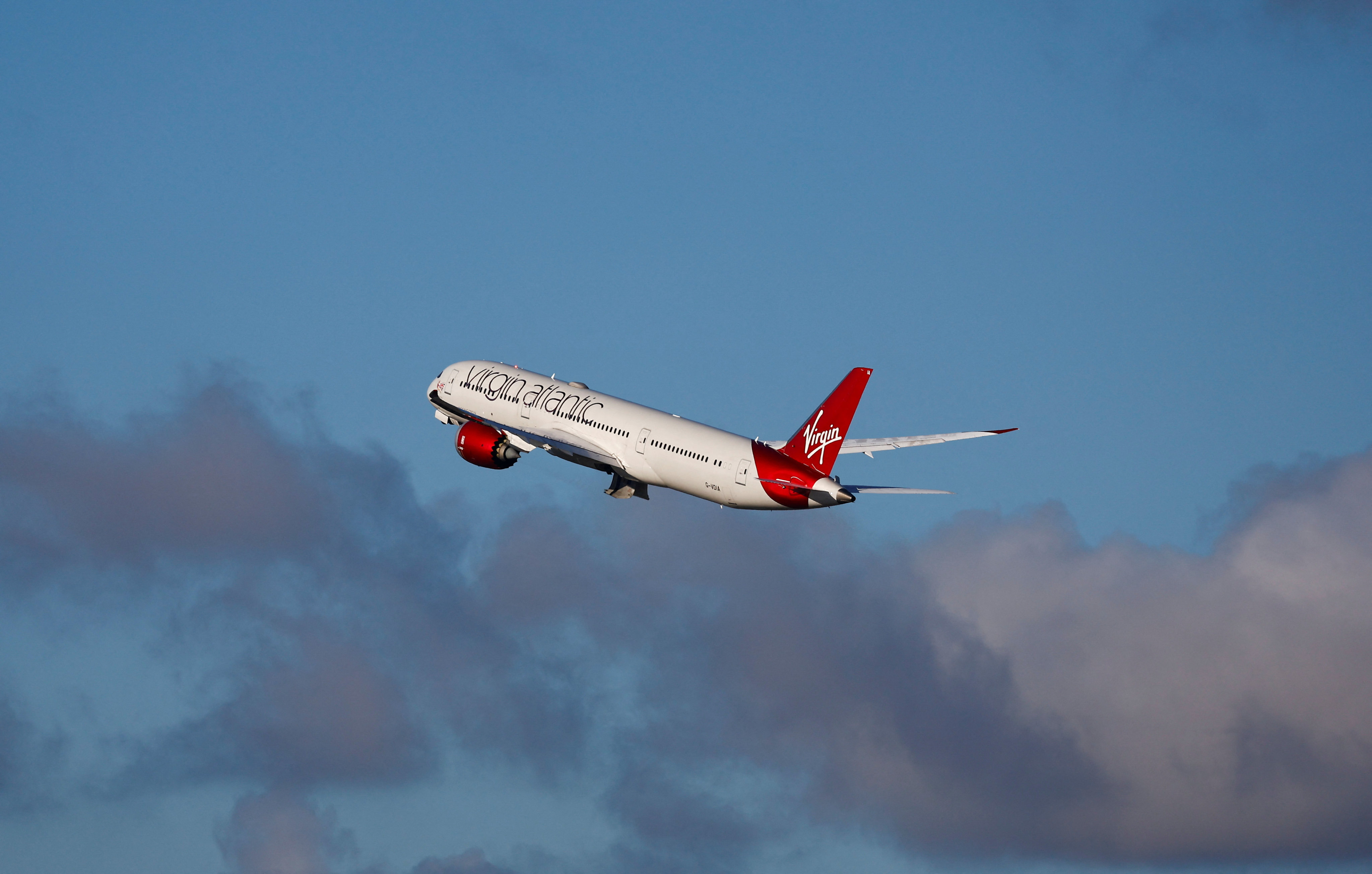 The Virgin Atlantic Boeing 787 was powered without using fossil fuels. Photo: Reuters