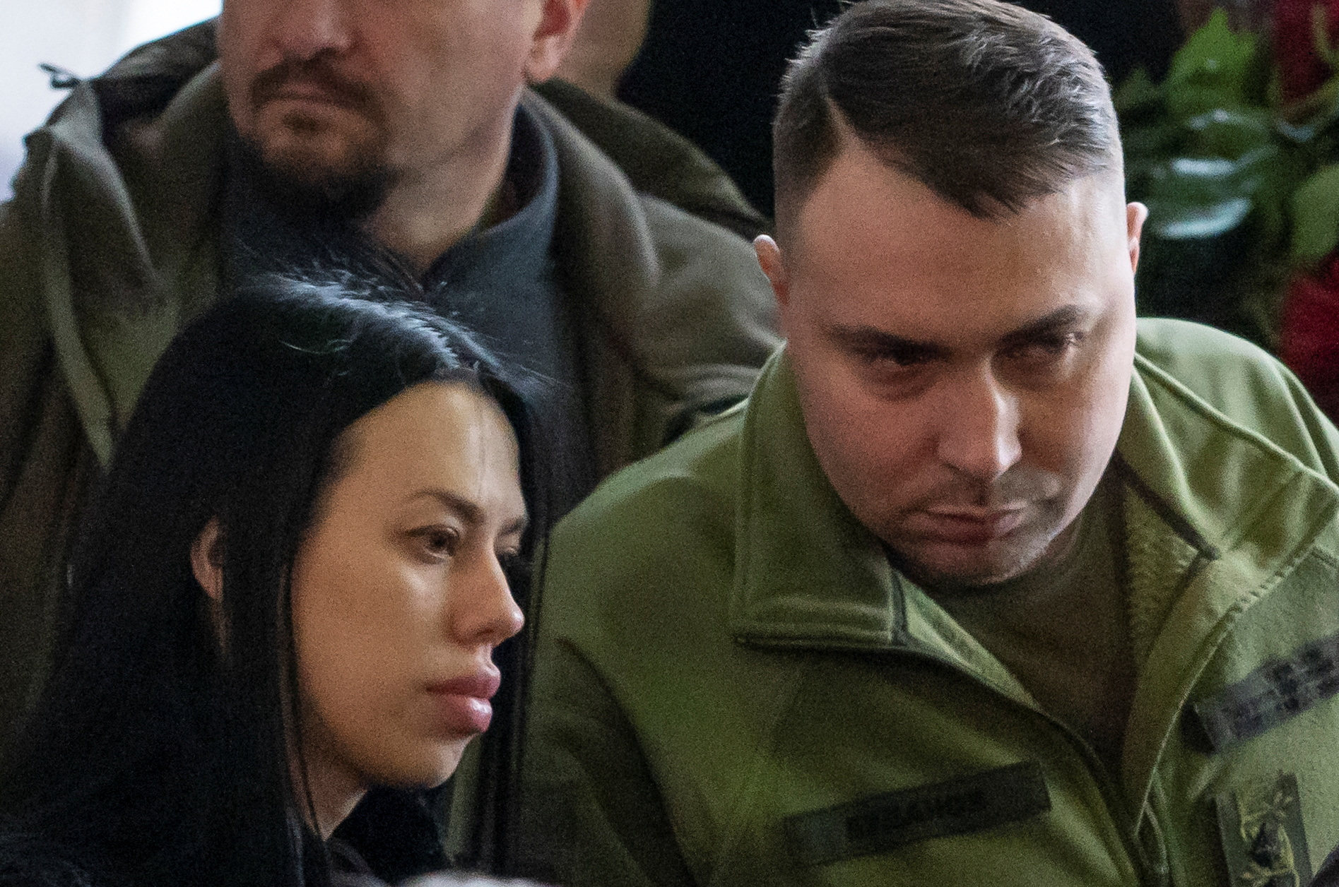 Ukraine’s military Intelligence chief Kyrylo Budanov and his wife Marianna attend a memorial ceremony in Kyiv in January. Photo: Reuters