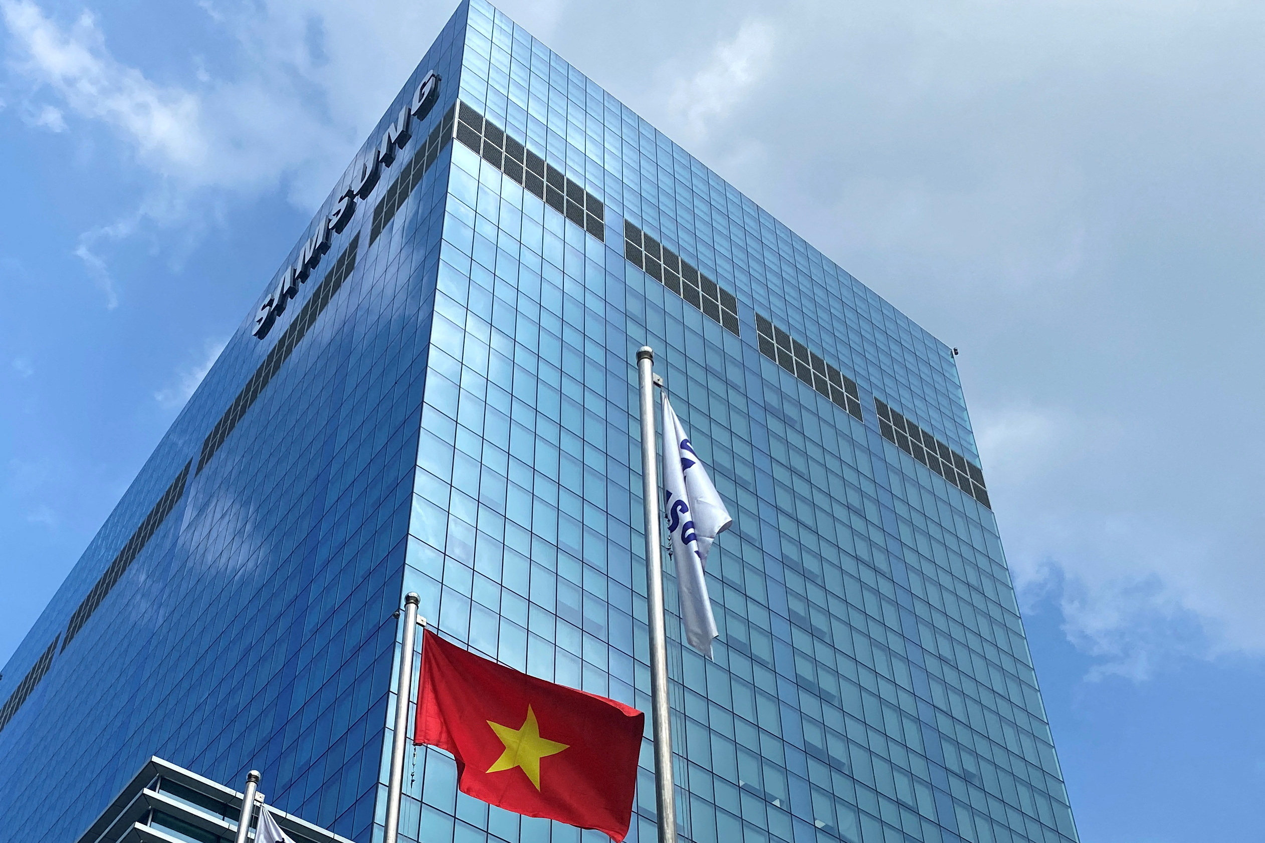 A Samsung building is seen in Hanoi. A large portion of the additional tax bill is expected to be shouldered by the South Korea electronics giant alone. Photo: Reuters