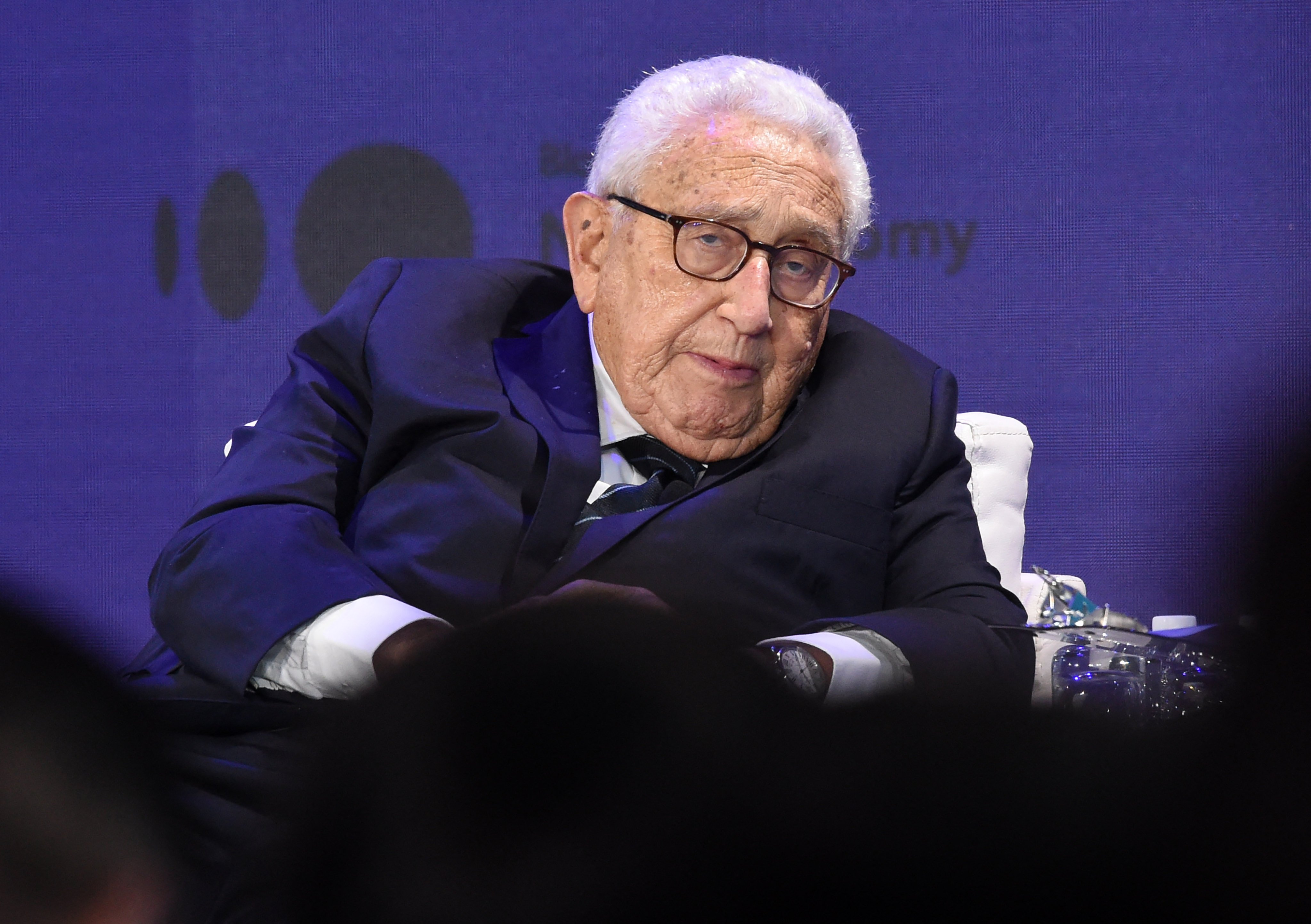 Henry Kissinger speaks during an interview in Singapore on November 6, 2018. Photo: AFP