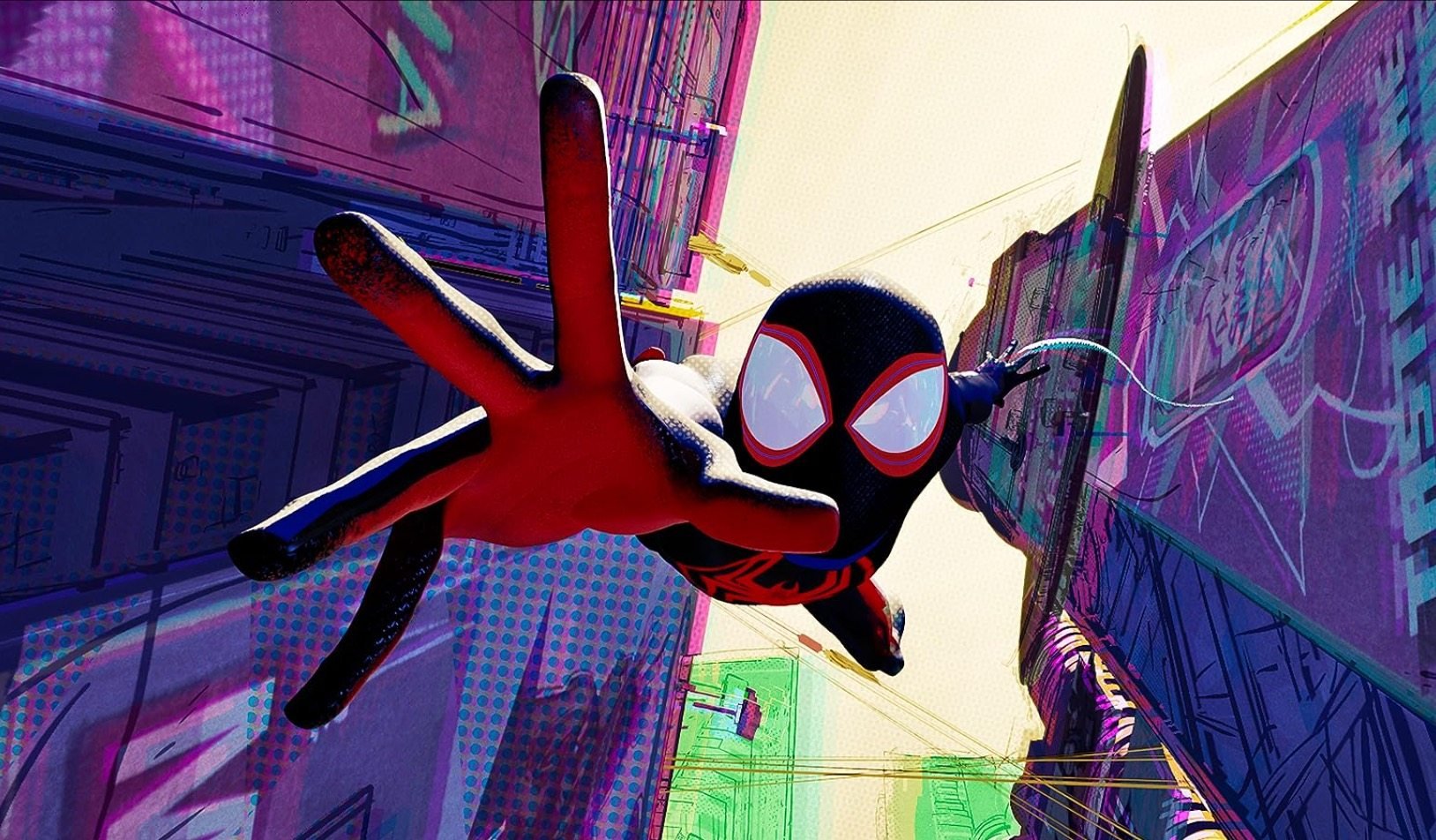 Spider-Man (voiced by Shameik Moore) in a still from “Spider-Man: Across the Spider-Verse” (2023). The sequel to box-office hit “Spider-Man: Into the Spider-Verse” had to do more than just be original to stand out. Photo:  Sony Pictures