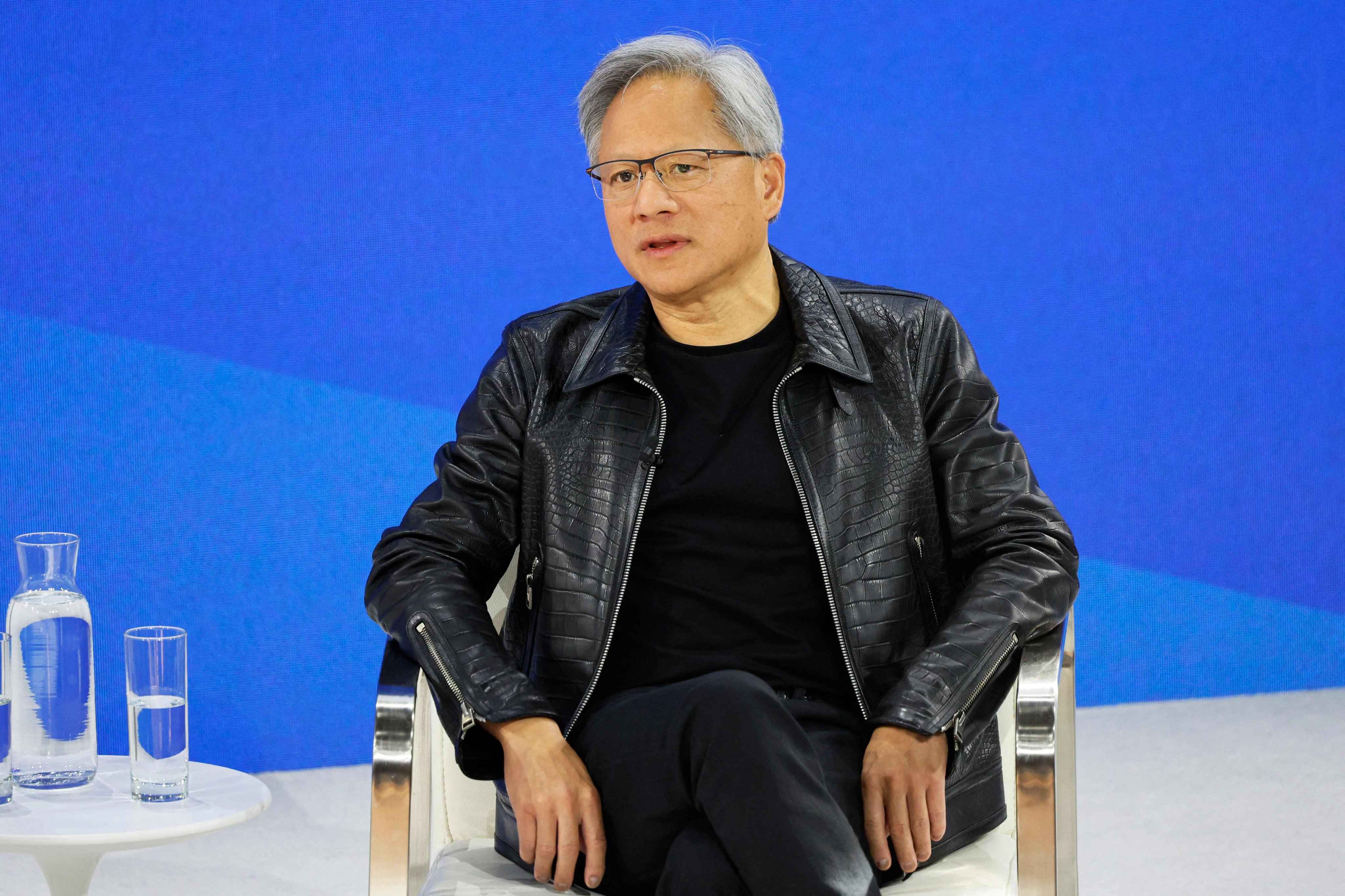 Jensen Huang, founder and CEO of Nvidia, spoke at The New York Times annual DealBook summit on Wednesday in New York. Photo: Getty Images via AFP