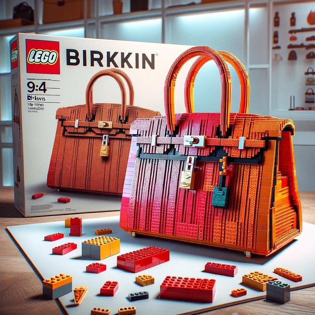 A viral Instagram AI image carousel has left the internet yearning for Lego versions of the iconic Hermès Birkin bag. Photo: @glam.tol/Instagram