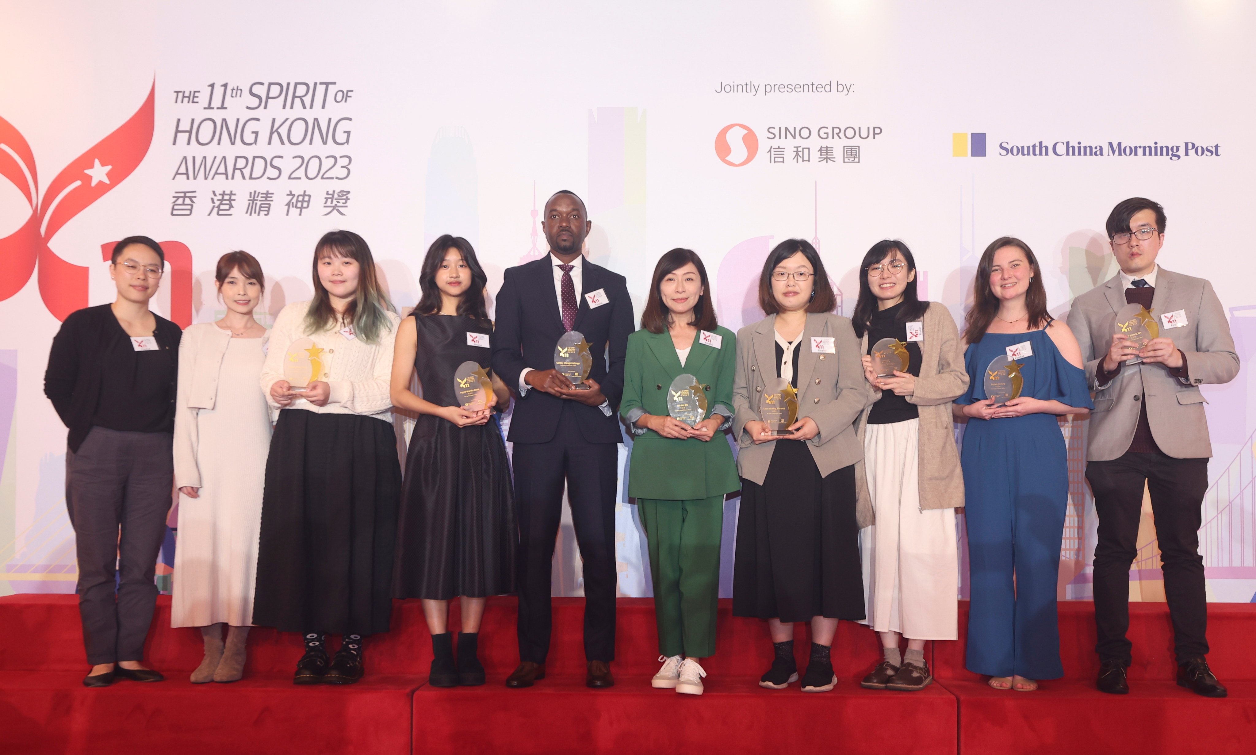 The winners of this year’s Spirit of Hong Kong awards. Photo: Edmond So 

