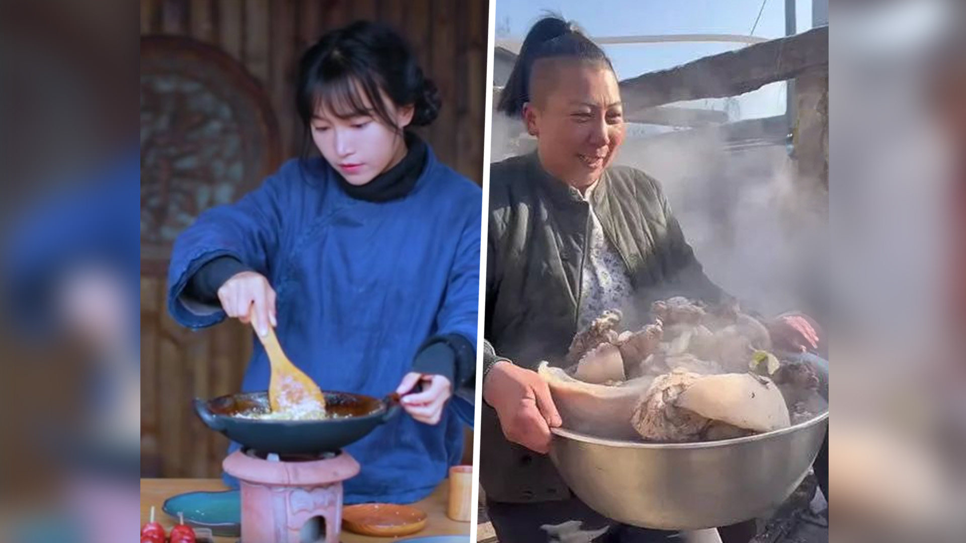 An unlikely middle-aged woman, whose rise to become one of China’s top online influencers has been built on her experiences in one of the mainland’s most harsh rural environments, is known by her vast army of fans as simply “Sister Yu”. Photo: SCMP composite/Weibo/The Paper
