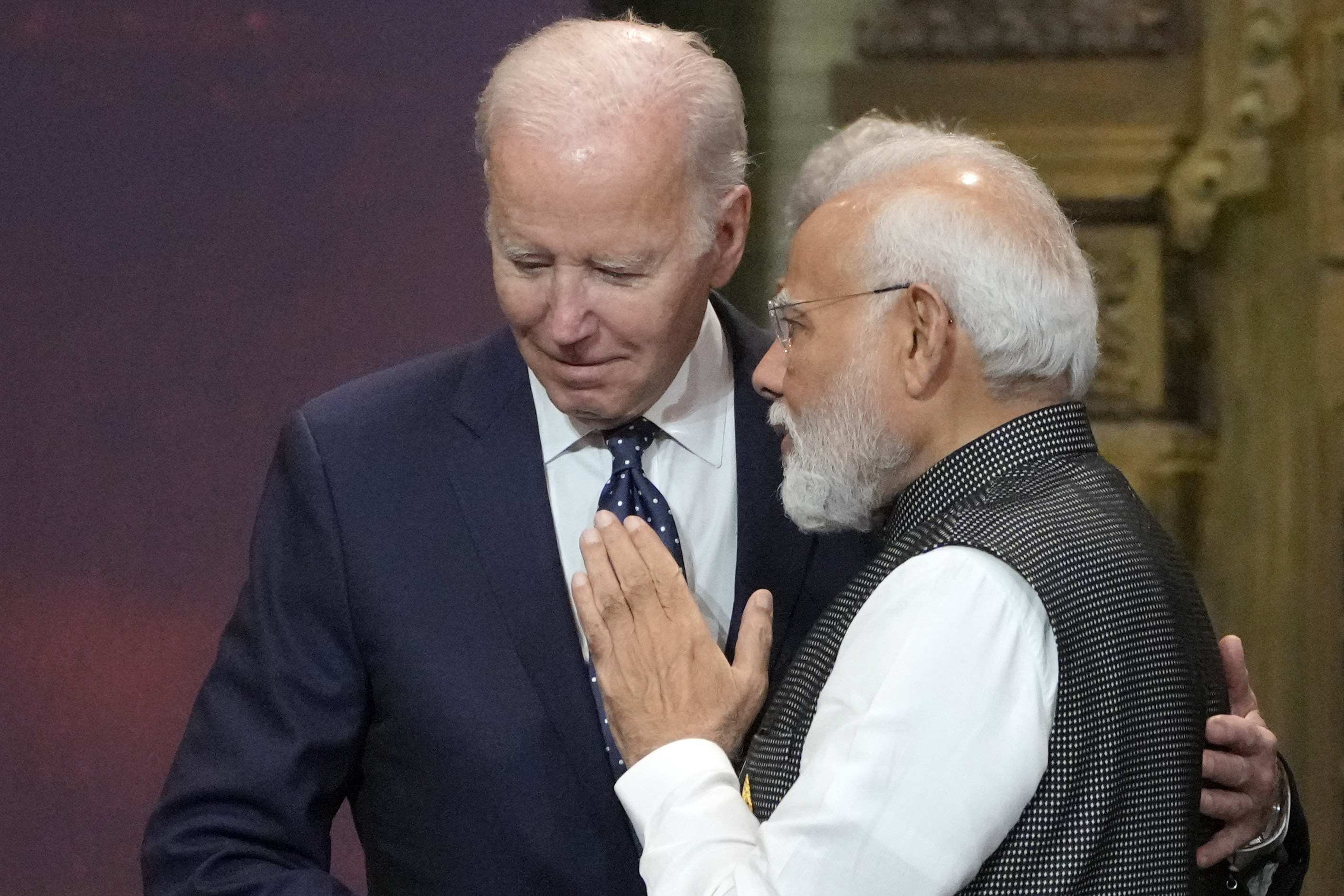 Because US President Joe Biden (left) and India’s Narendra Modi need an ally to counter a rising China, a recent alleged murder attempt by an Indian official on a US citizen, may be glossed over. Photo: Pool/AP