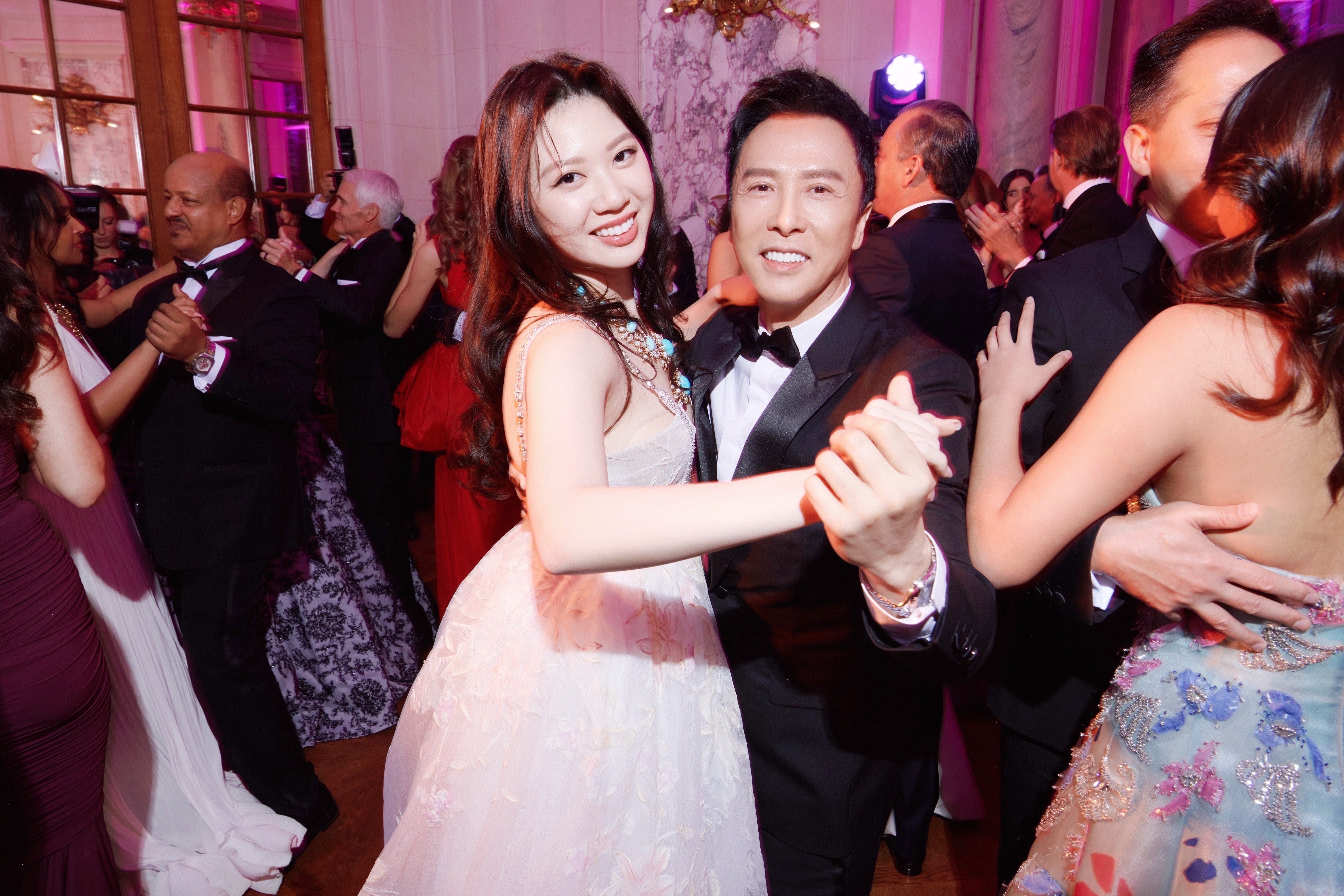 Jasmine Yen dances with her father Donnie Yen at the Bal des Débutantes in Paris, an event also attended by Hong Kong scions Skye Wong and Yvette Yao. Photos: Handouts