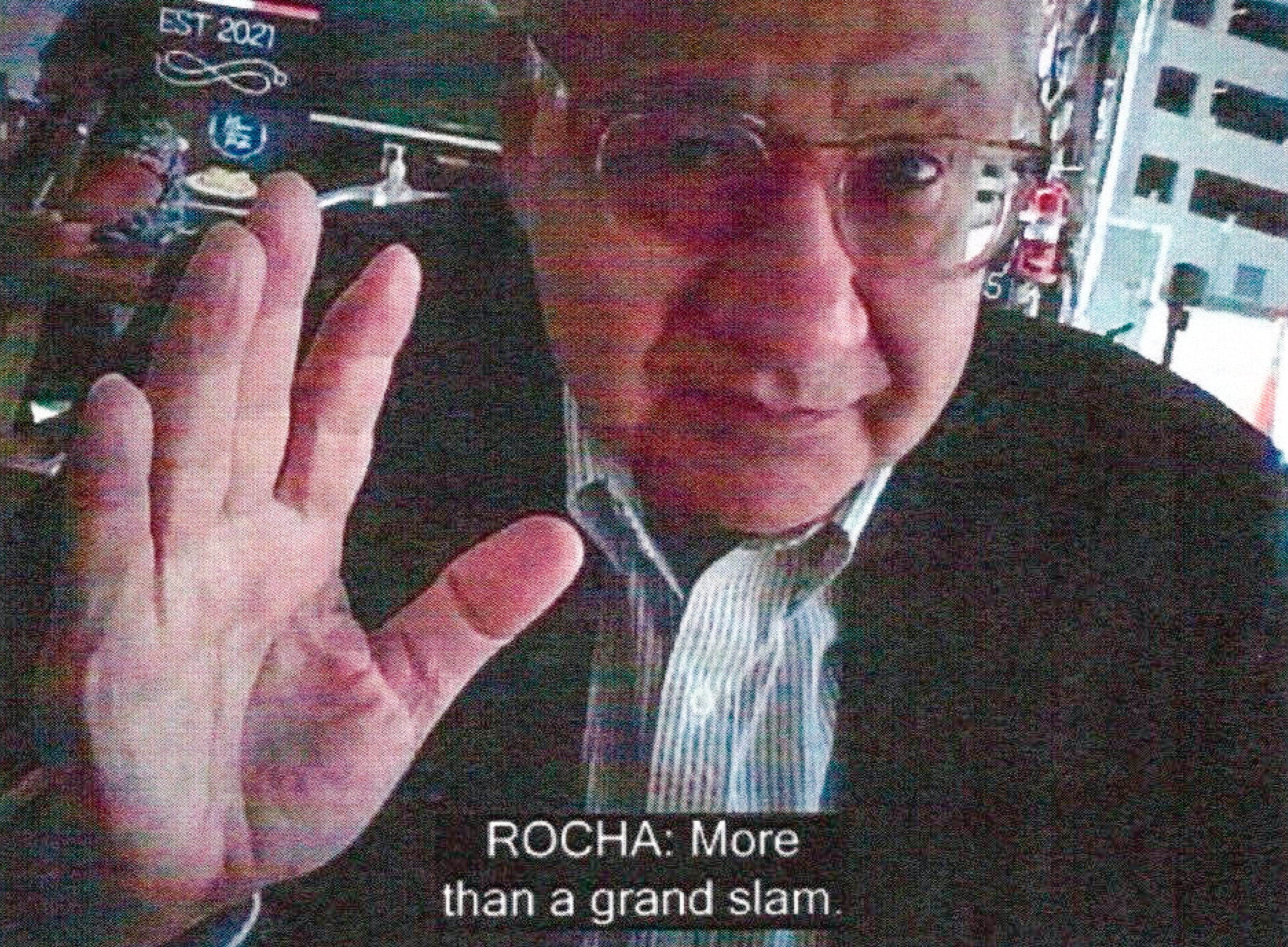 This image provided by the US Justice Department shows Victor Manuel Rocha during a meeting with a FBI undercover agent. Photo: Justice Department via AP