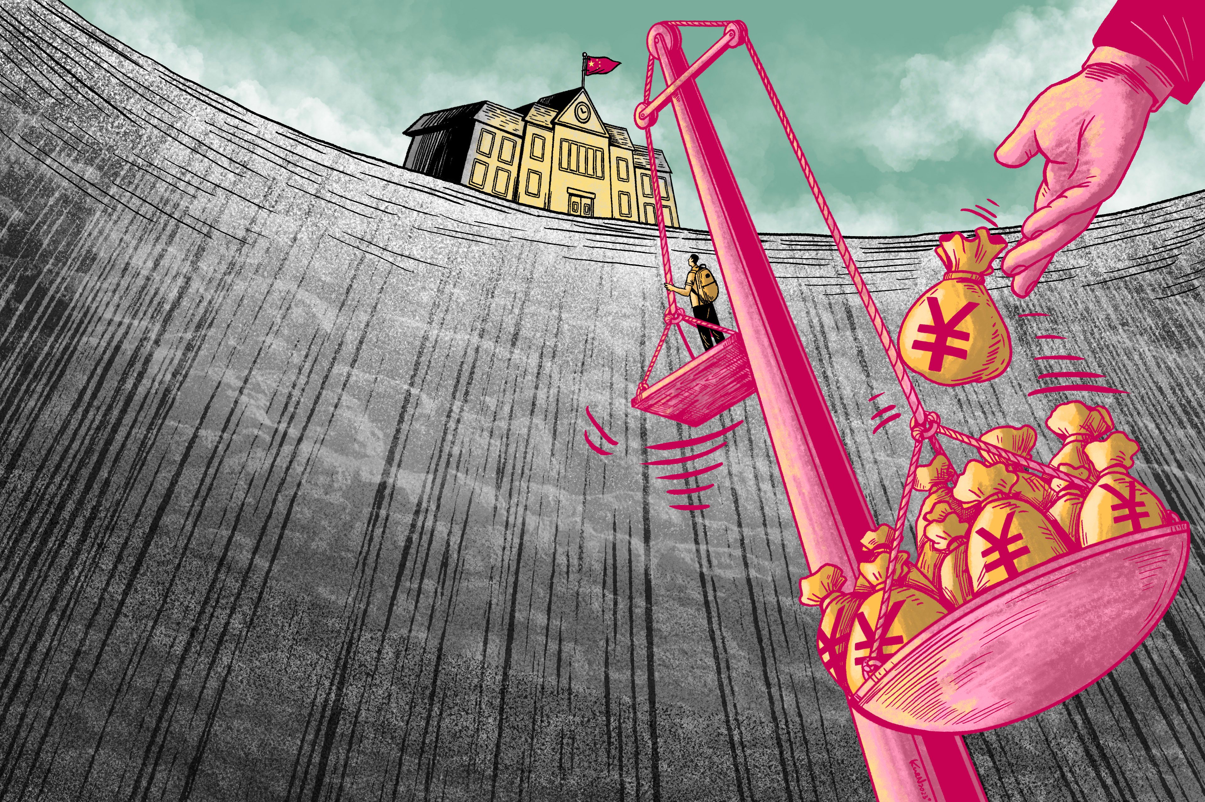 Even after education reforms intended to lower costs and narrow gaps in outcomes, the divide between rich and poor appears to be growing. Illustration: Lau Ka-kuen