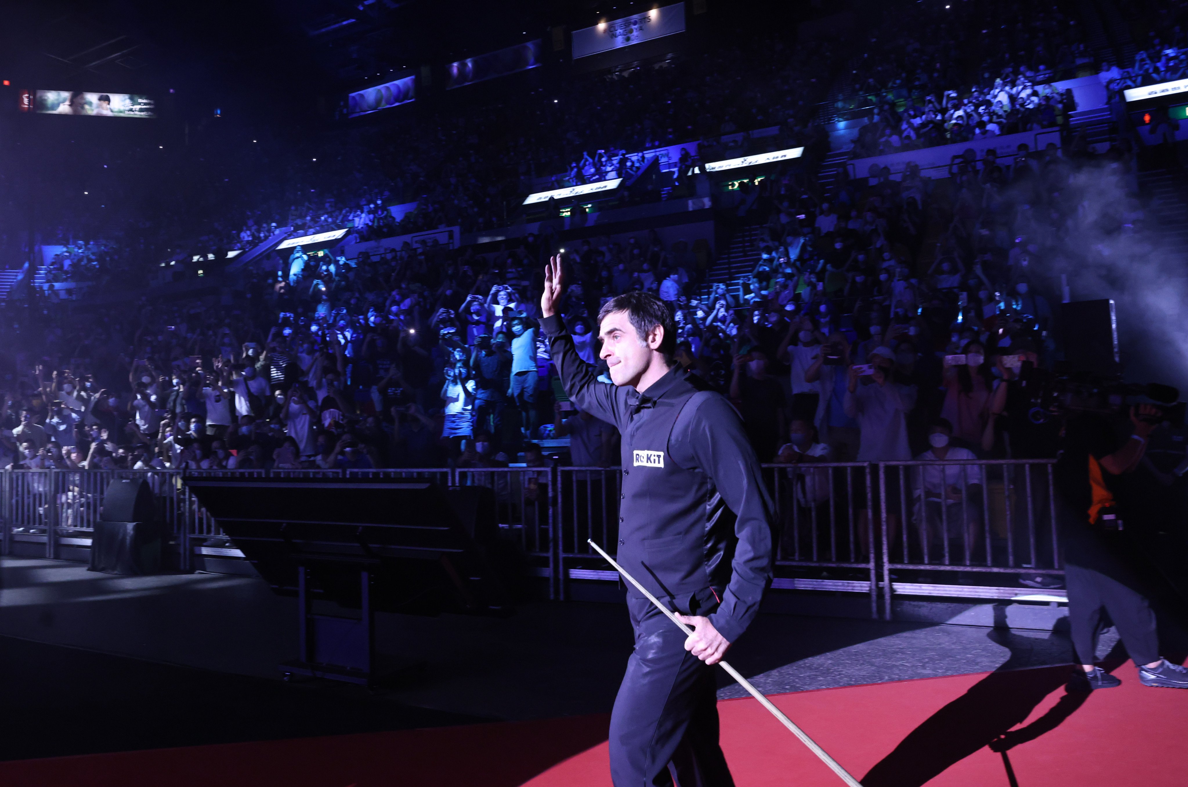 Ronnie O’Sullivan enters the arena before last year’s Hong Kong Masters final at Hong Kong Coliseum. Photo: K.Y. Cheng
