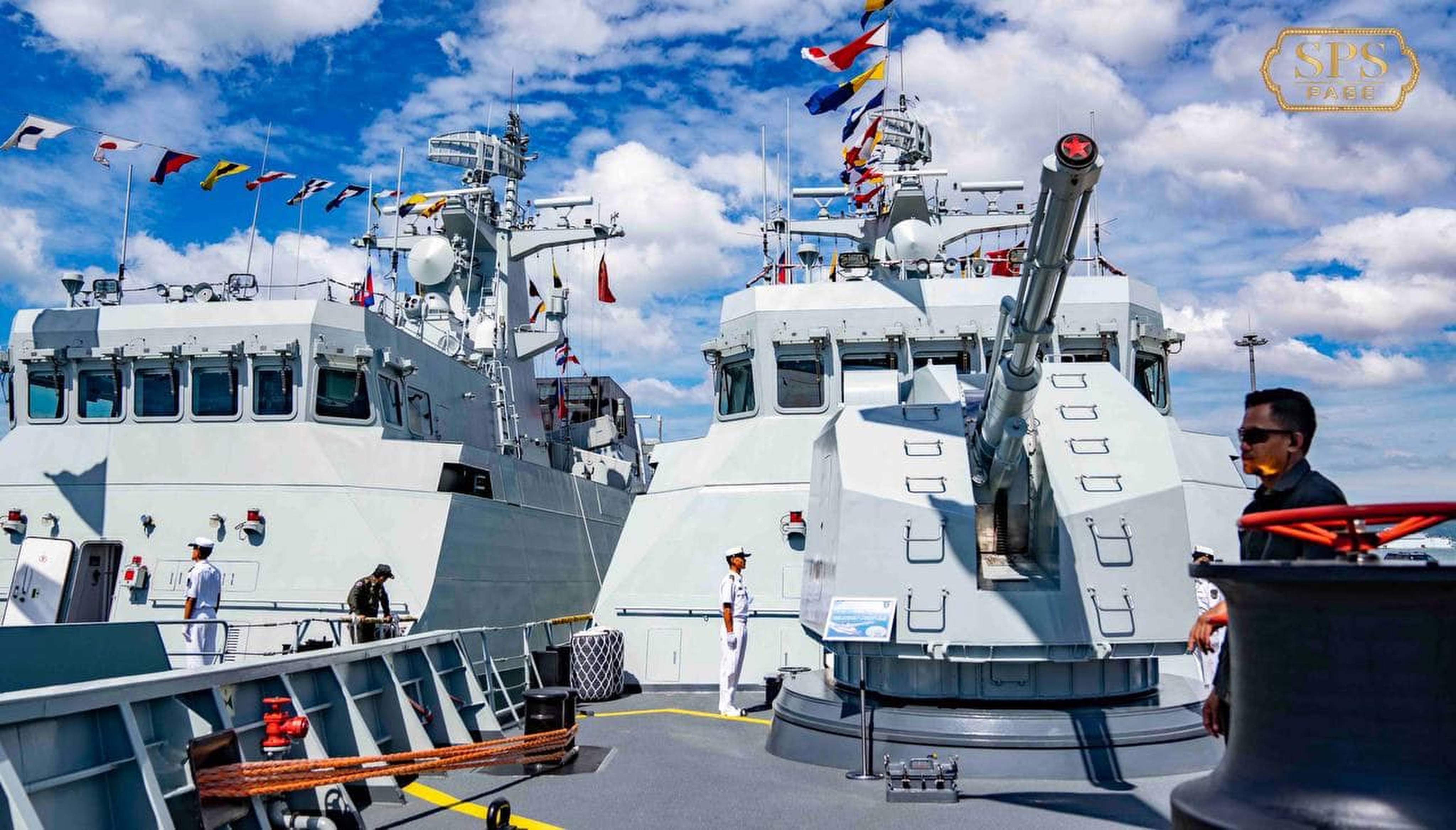 Cambodia’s defence minister posted pictures of the two ships at the Ream naval base on social media on Sunday. Photo: Facebook/Tea Seiha 