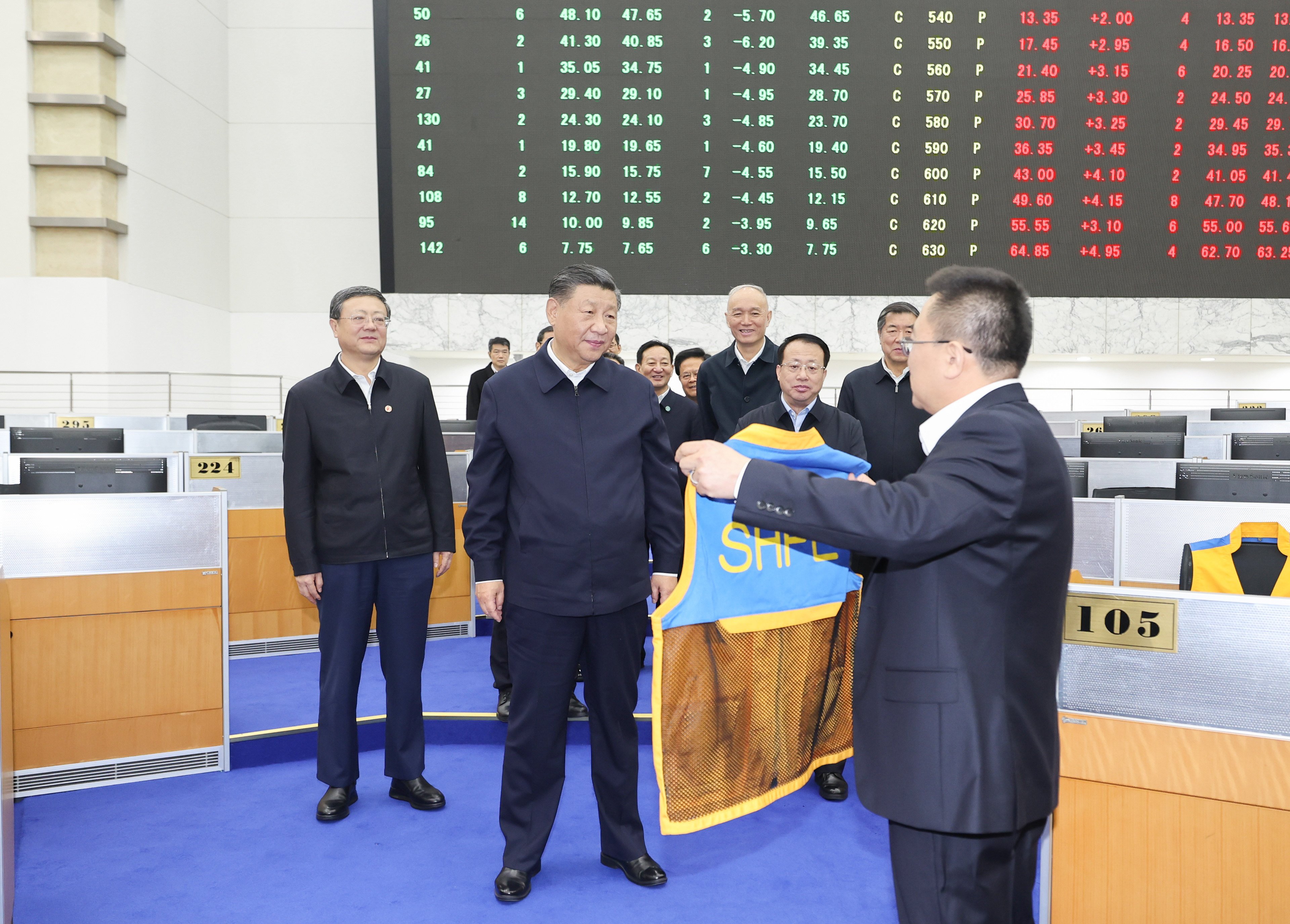 President Xi Jinping visits the Shanghai Futures Exchange. Recent policy shifts have seen a greater emphasis on control and risk prevention for the financial industry in China. Photo: Xinhua