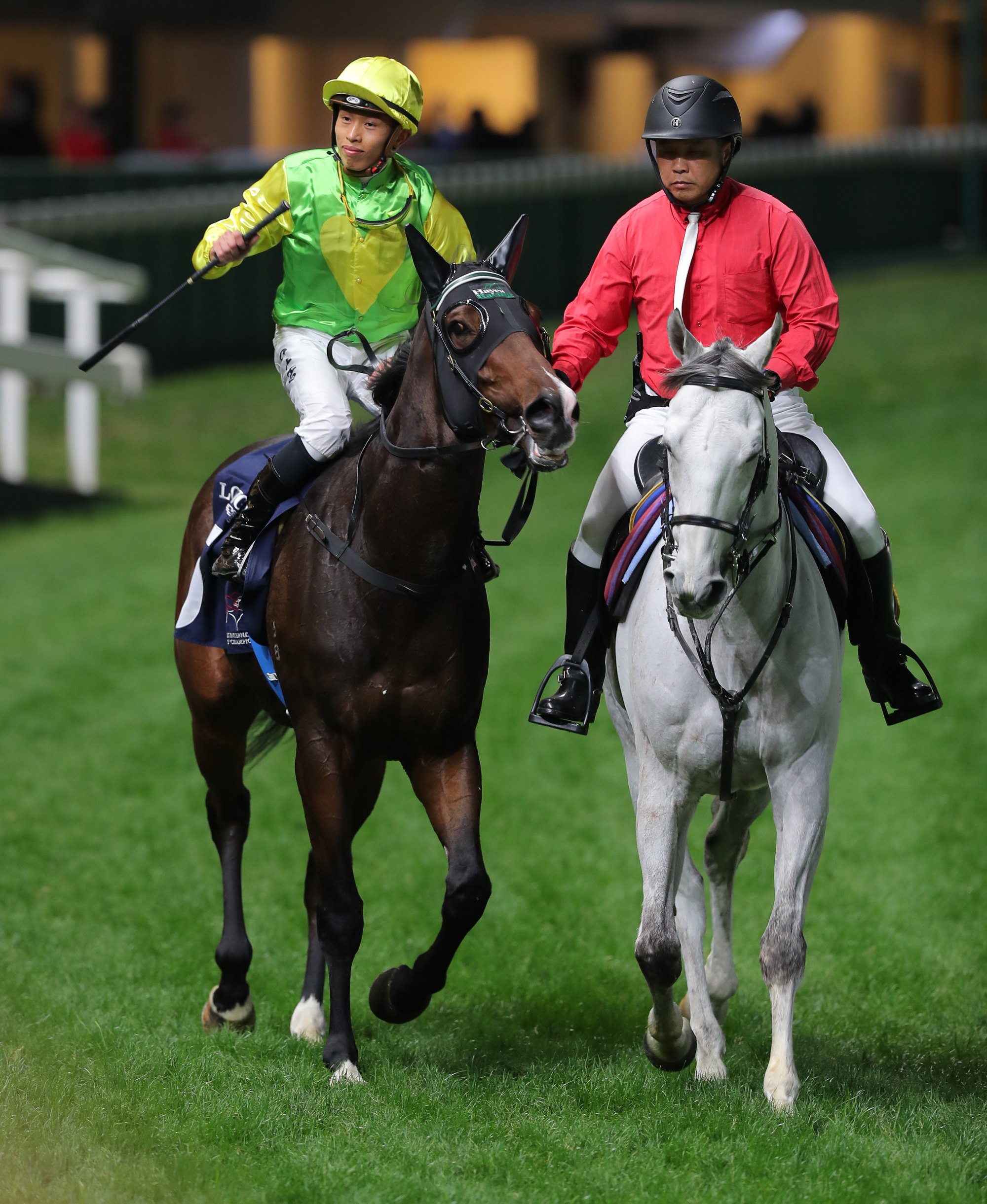 Vincent Ho returns after winning aboard Tomodachi Kokoroe.