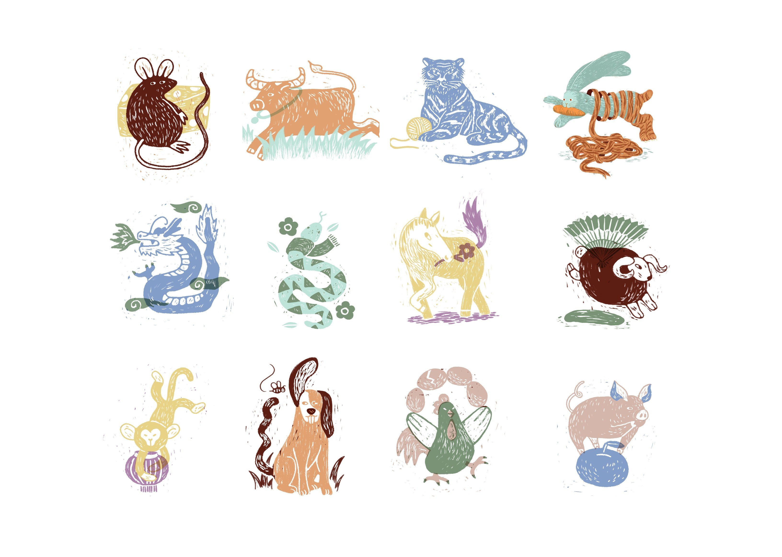 The Chinese zodiac consists of 12 different animals. Photo: SCMP Graphics