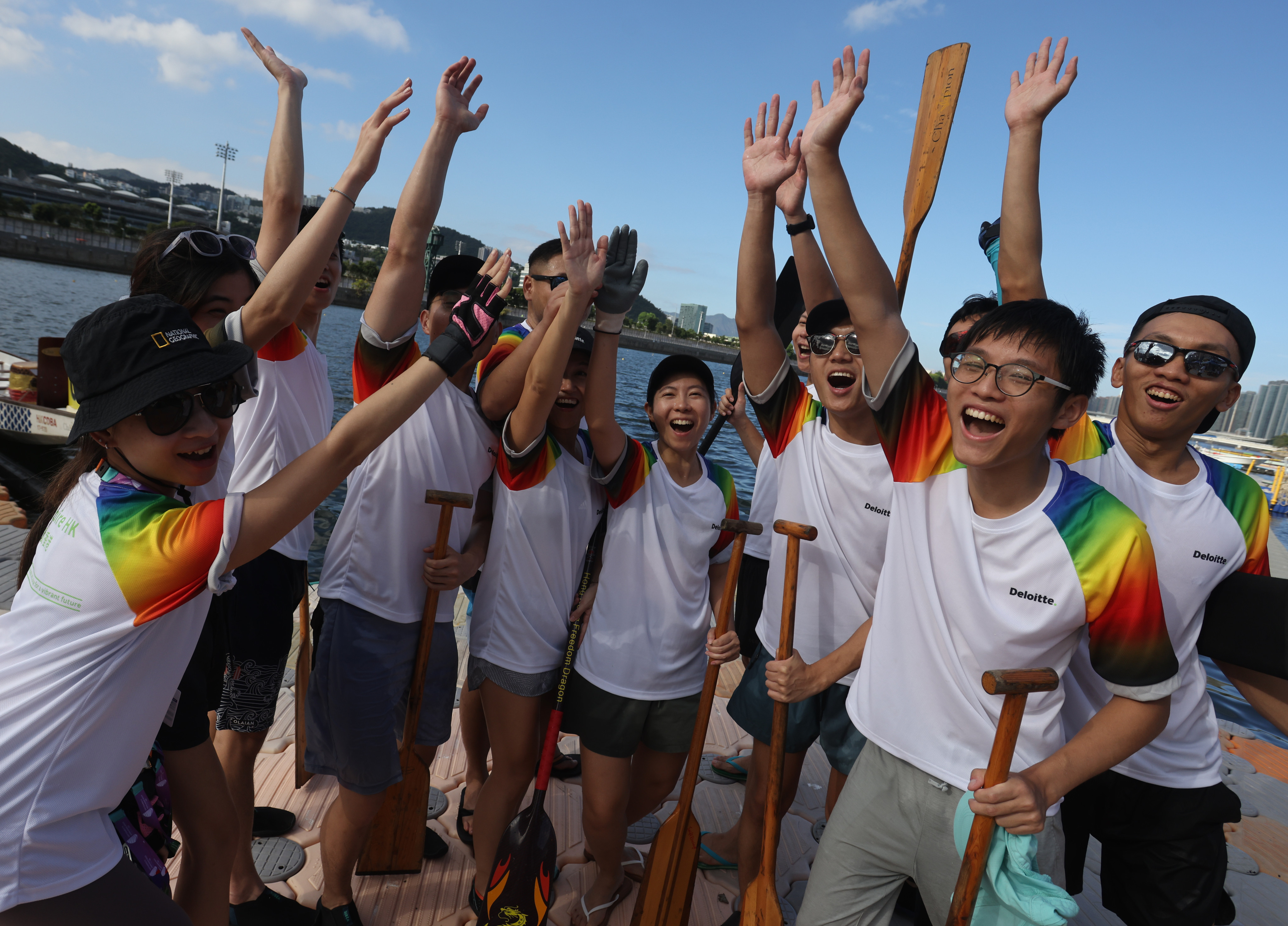 A scene from the Gay Games Hong Kong 2023 dragon boat races on the Shing Mun River in Sha Tin. Hong Kong missed an opportunity to promote its diversity, tolerance and inclusion because a minority of bigots railed against its hosting of the games. Photo: Jonathan Wong