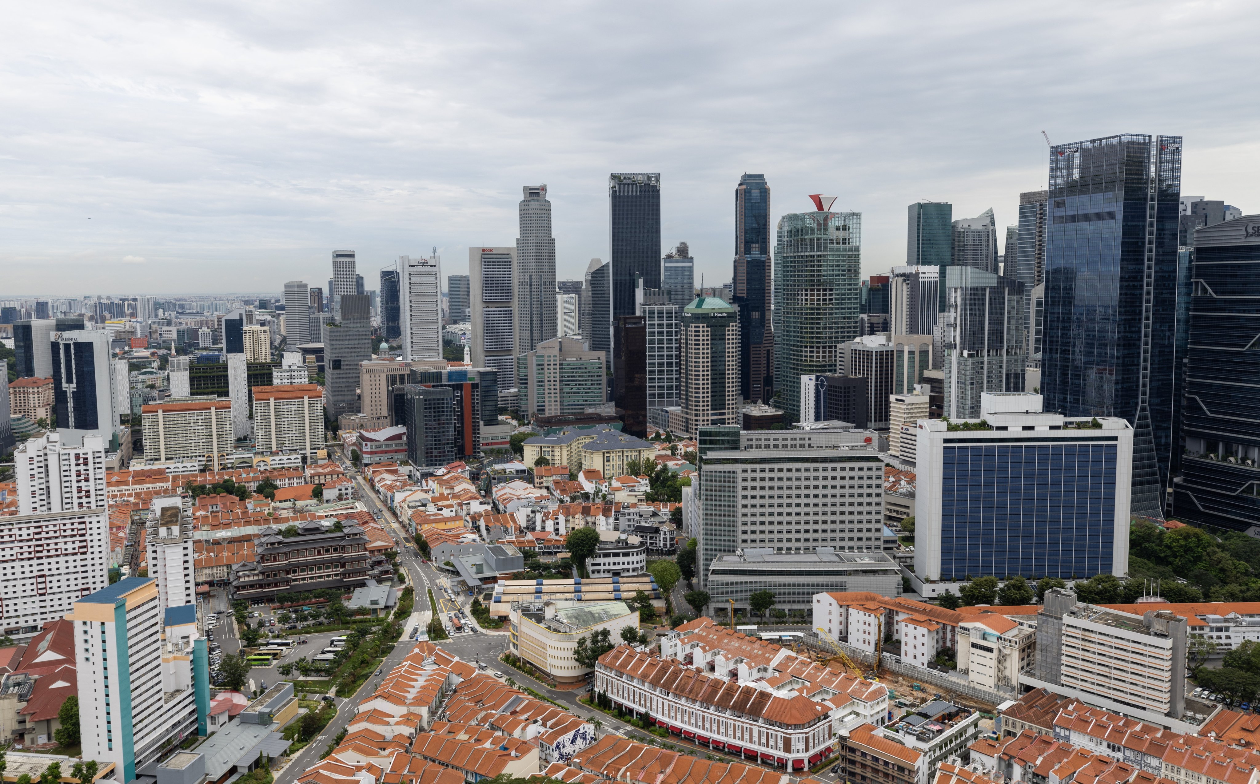 The central business district and surrounding areas in Singapore. Photo: EPA-EFE