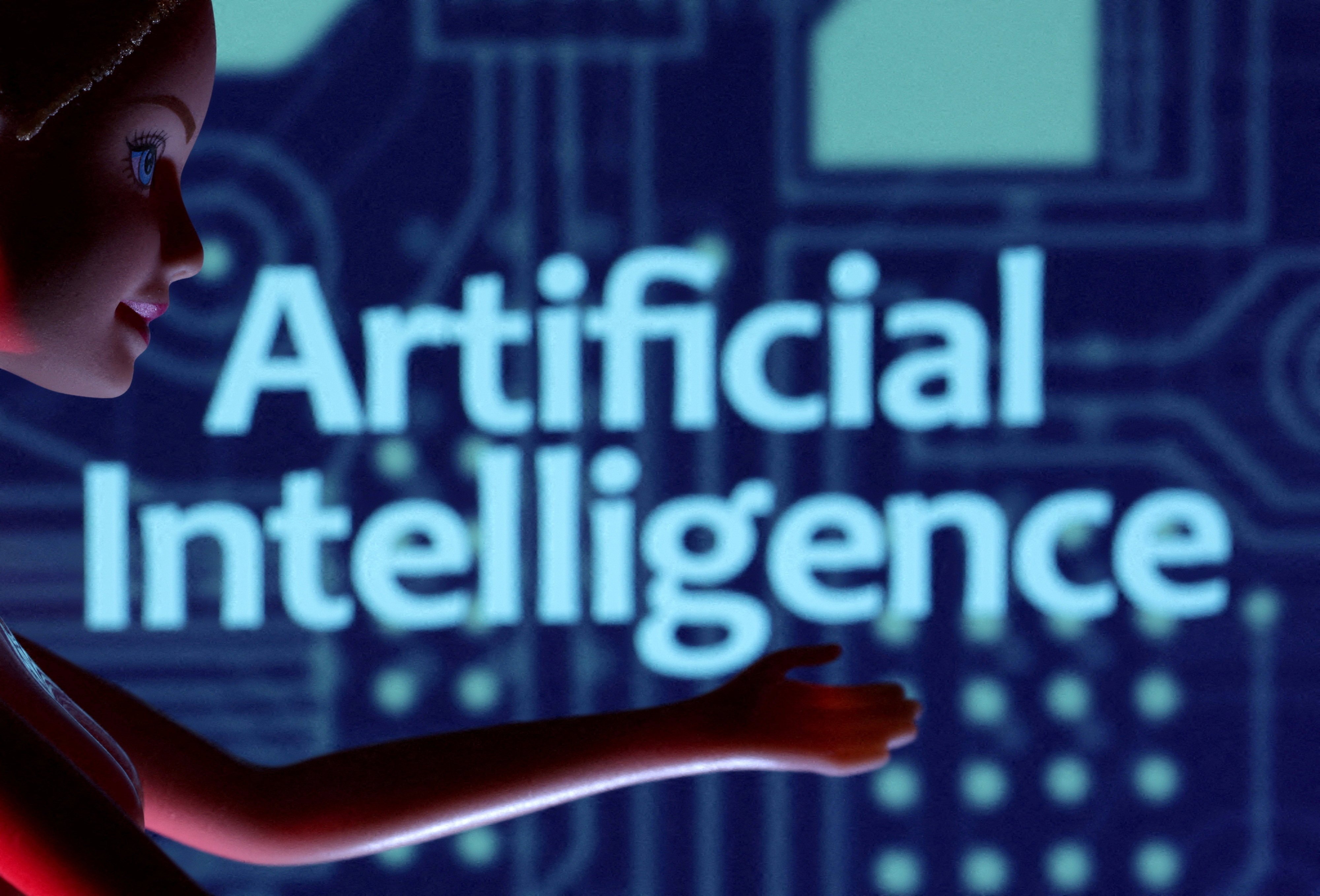 The words artificial intelligence are seen in this illustration taken on March 31, 2023. Photo: Reuters