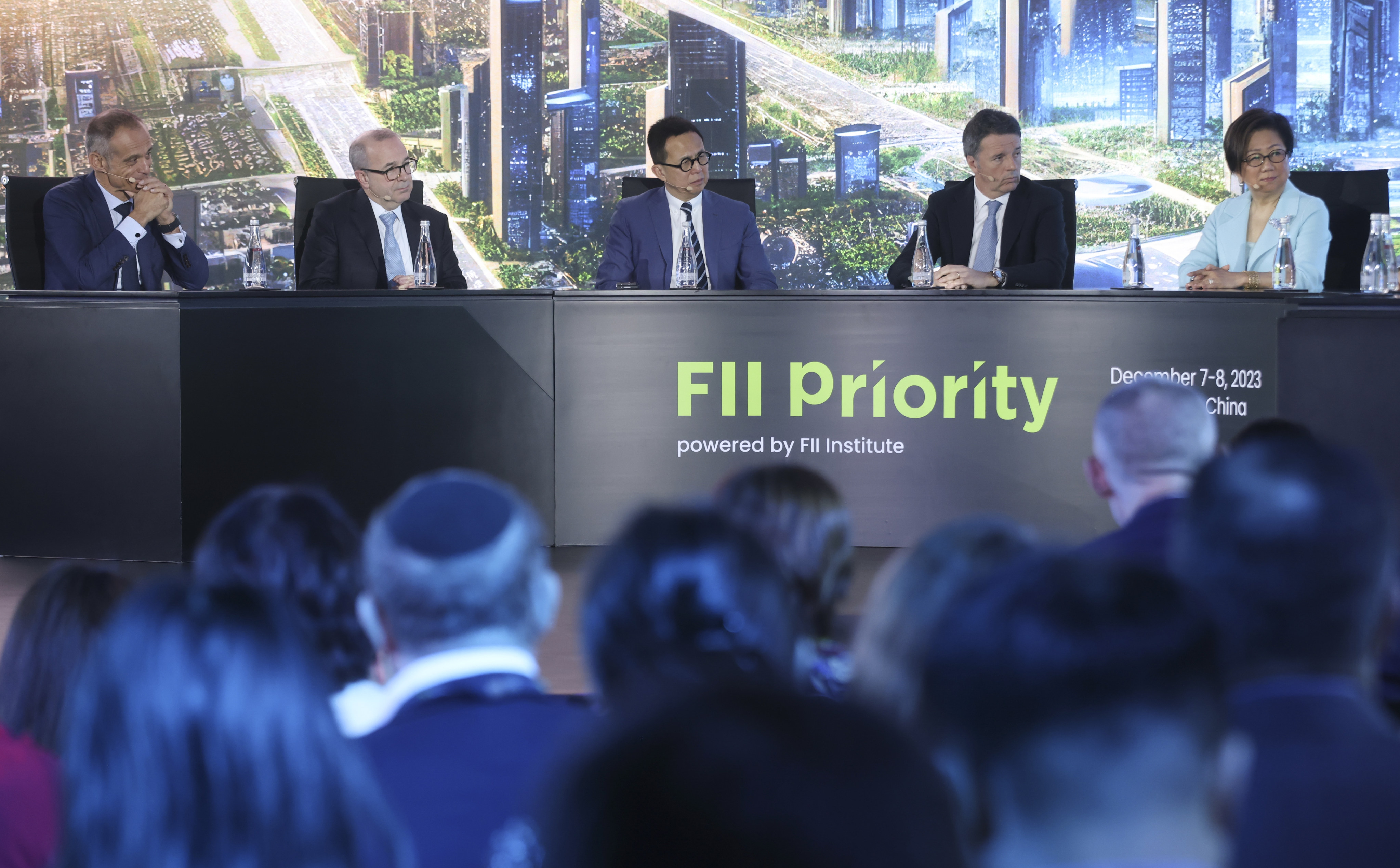 Panel discussion in progress at FII Priority Hong Kong, at HKEX in Central. Photo: Jonathan Wong