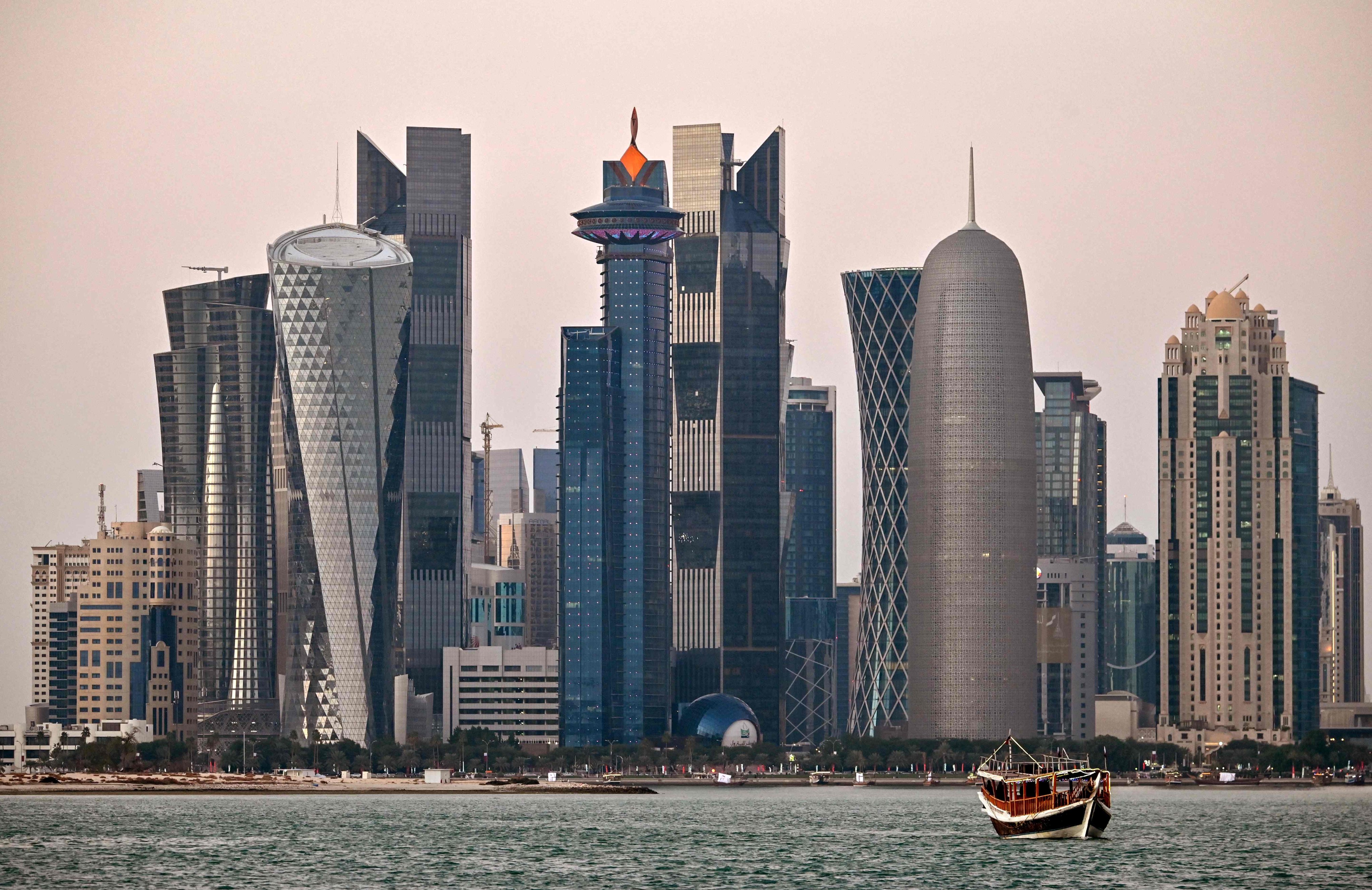 A view of high-rise buildings in the Qatari capital, Doha. Photo: AFP