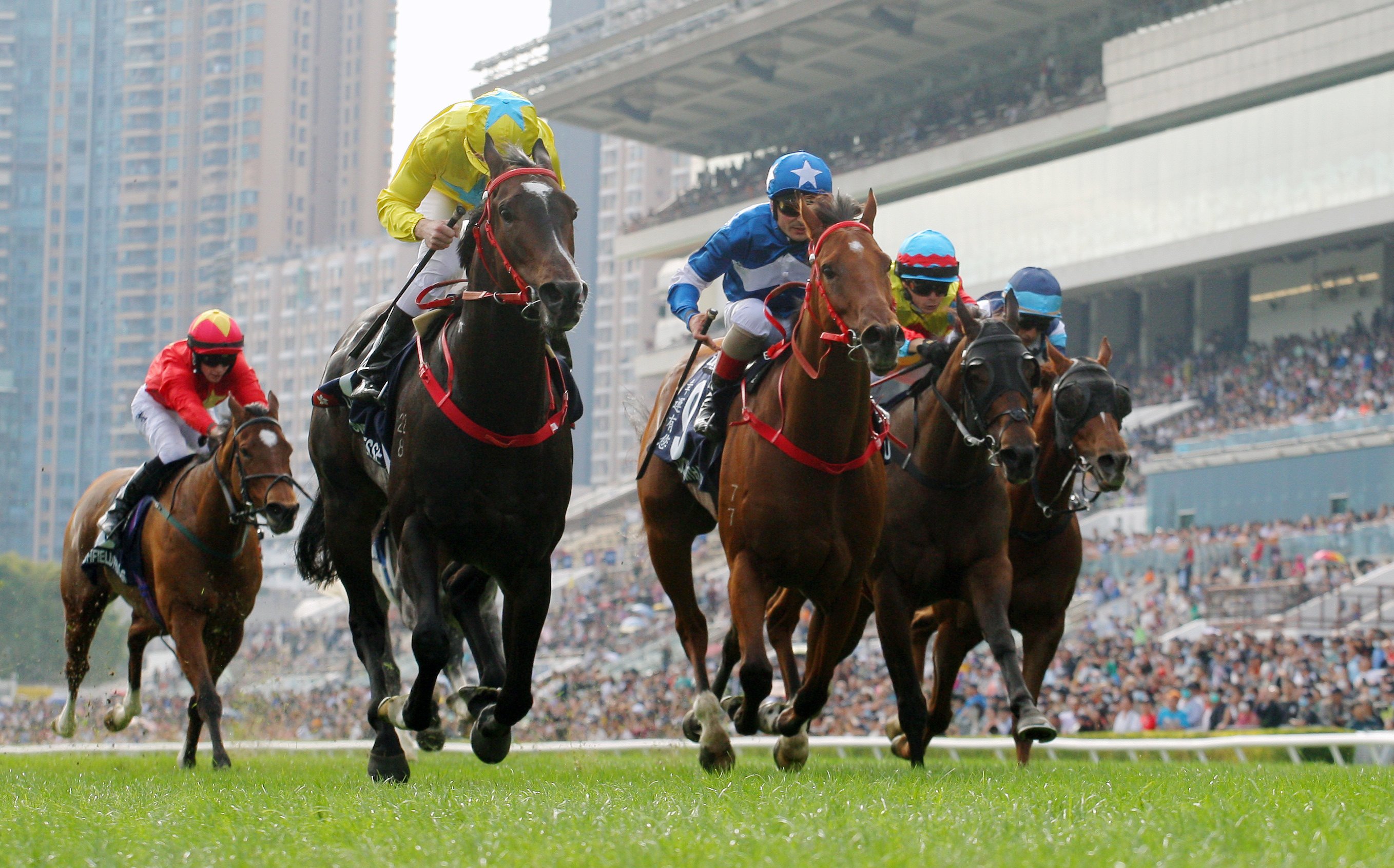 Lucky Sweynesse wins the Group One Longines Hong Kong Sprint (1,200m) at Sha Tin on Sunday. Photos: Kenneth Chan