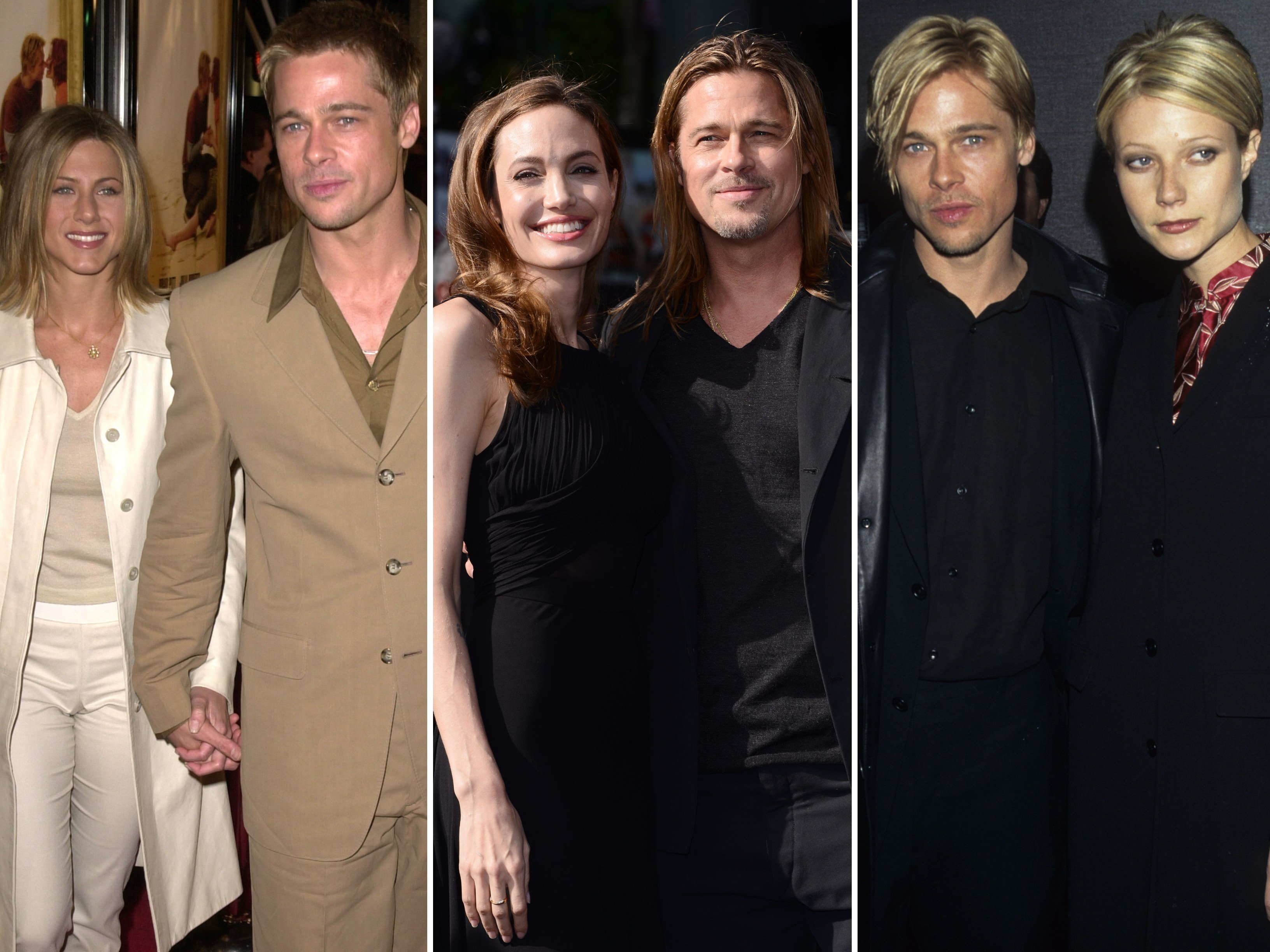 Whether out and about with his former partners Jennifer Aniston, Angelina Jolie or Gwyneth Paltrow, Brad Pitt has made a habit of mimicking the style of the woman he’s married to or dating at the time. Photos: Getty Images