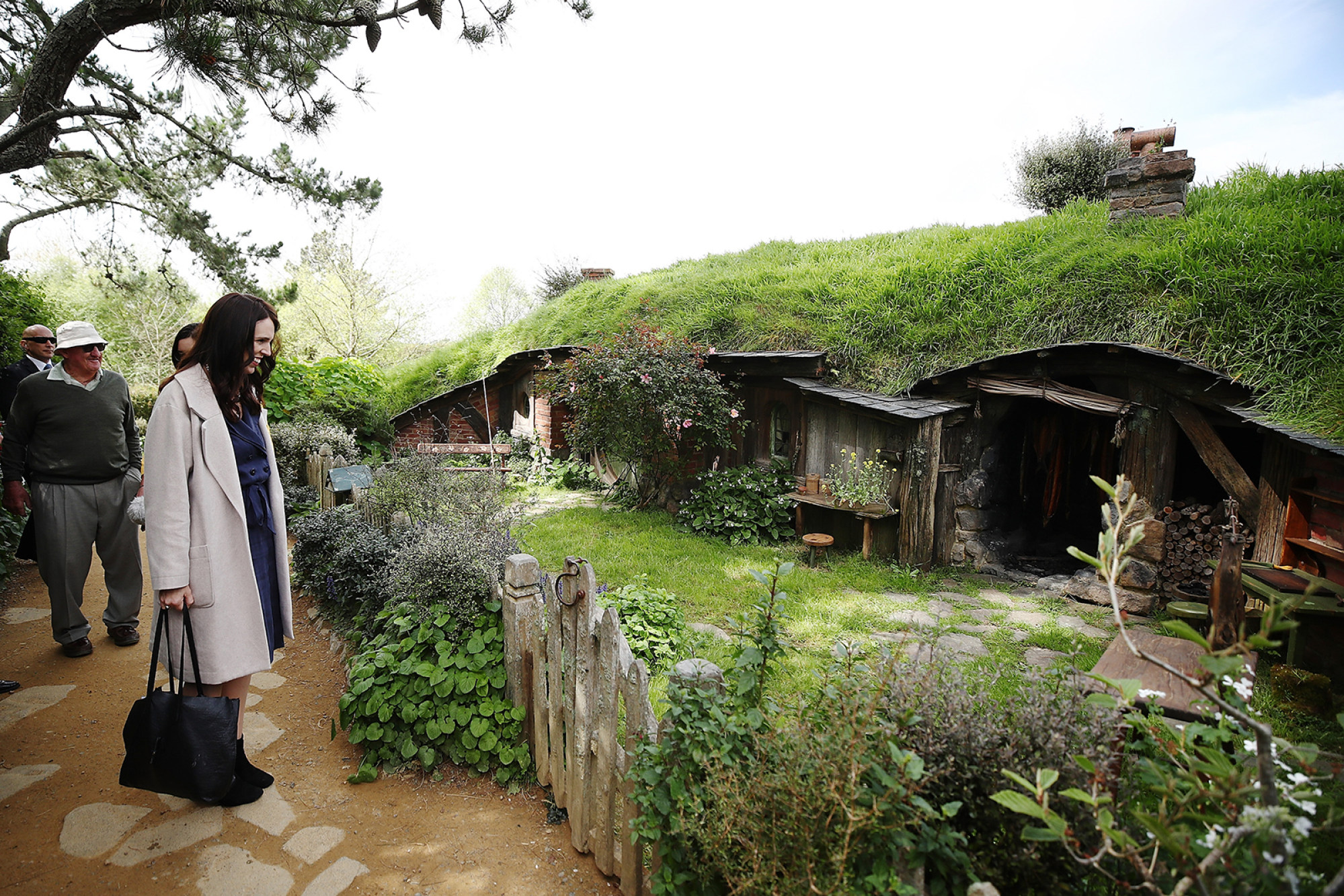 New Zealand Prime Minister Jacinda Ardern tours Hobbiton on October 4, 2018, in Matamata, New Zealand. Photo: TNS