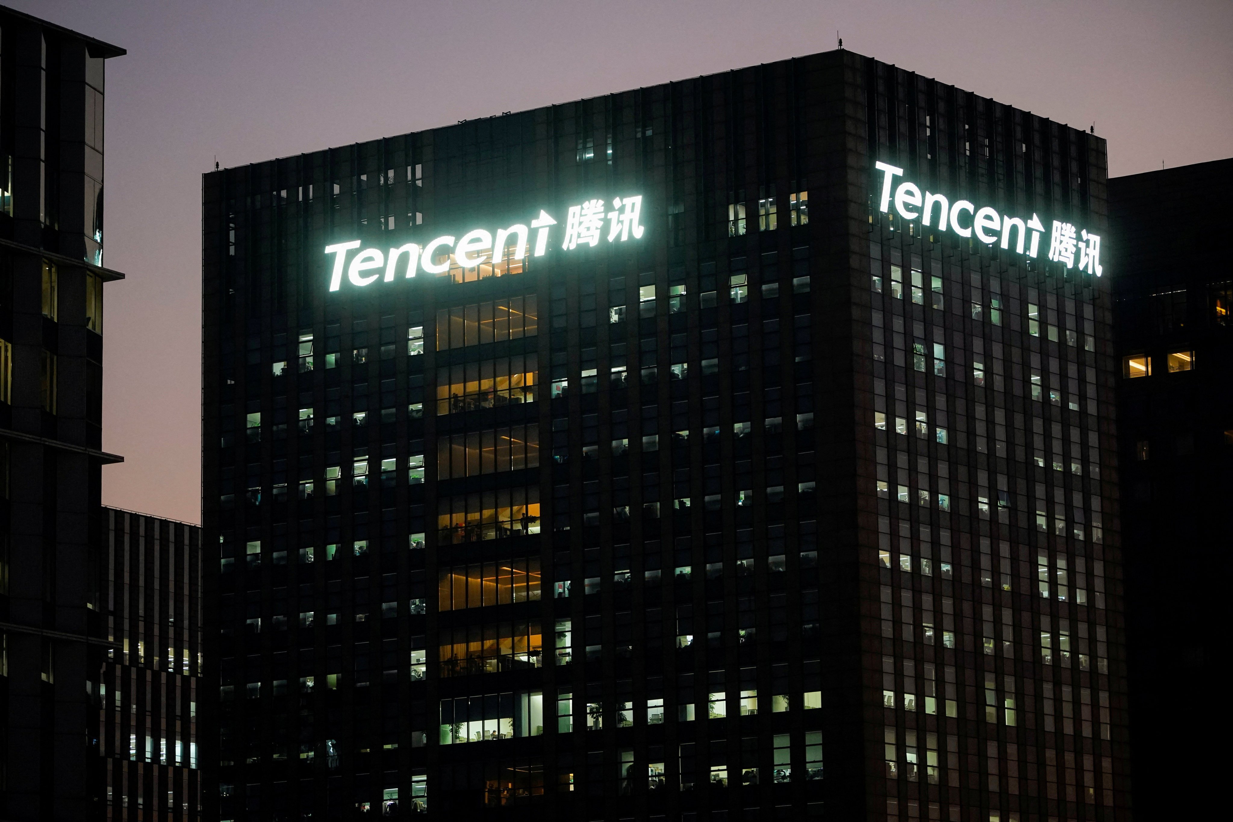 A Tencent office in Shanghai. Photo: Reuters