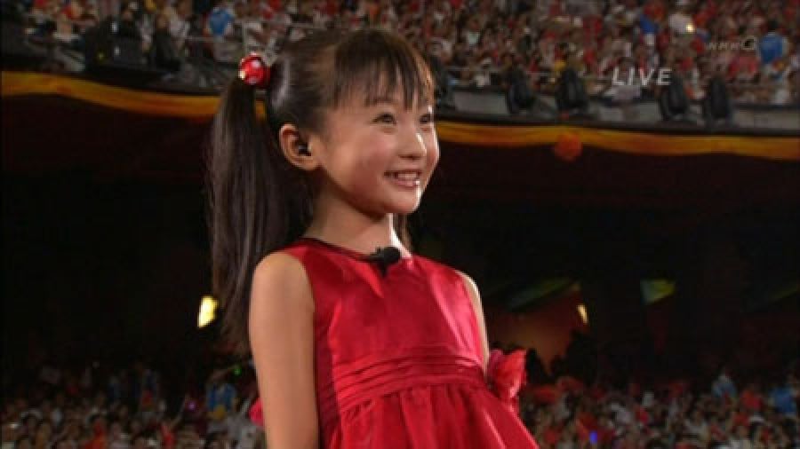 Nine-year-old Lin Miaoke lip-synched during a performance at the 2008 Beijing Olympics opening ceremony.