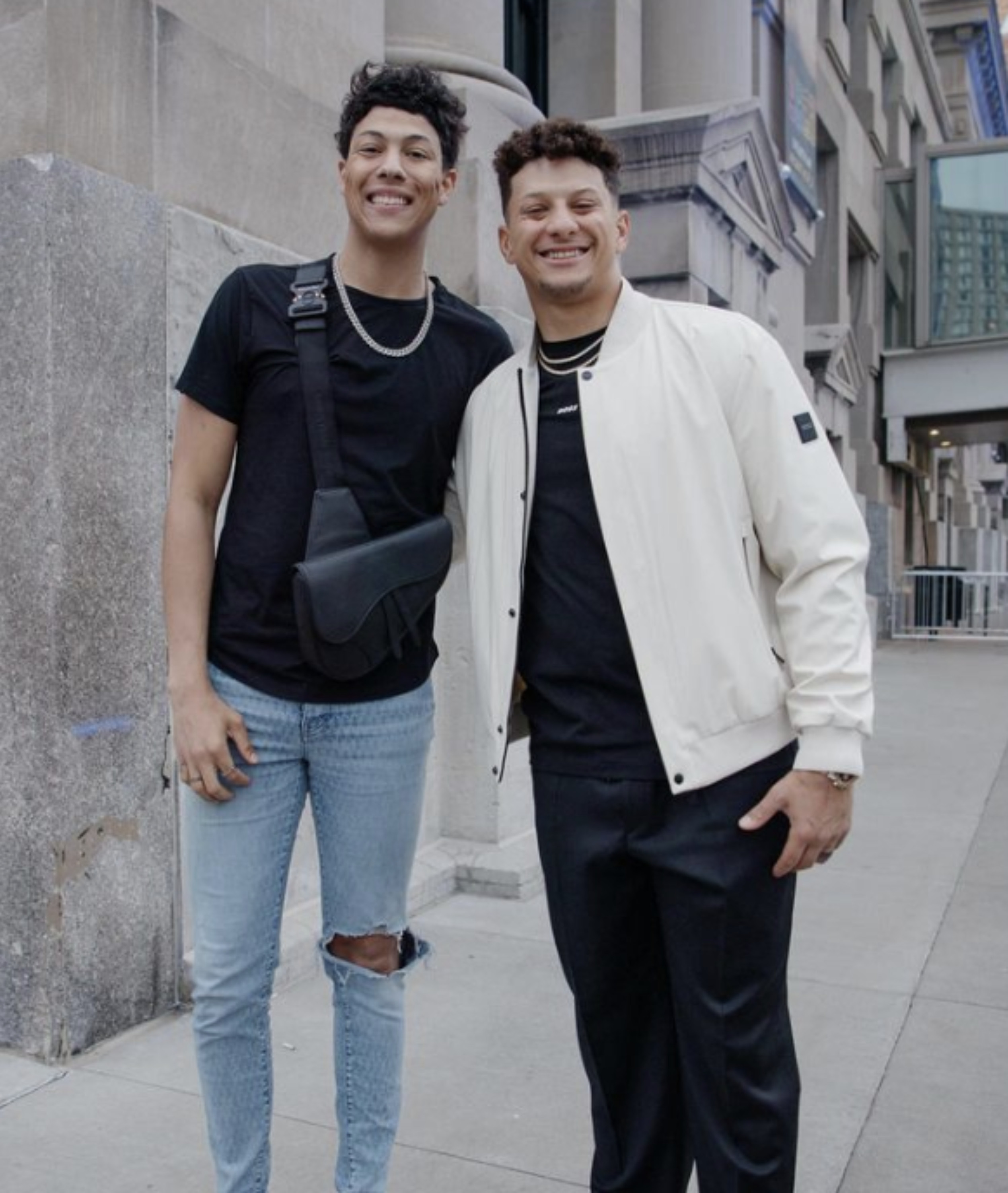 Patrick Mahomes and his younger brother, Jackson. Photo: @jacksonmahomes/Instagram