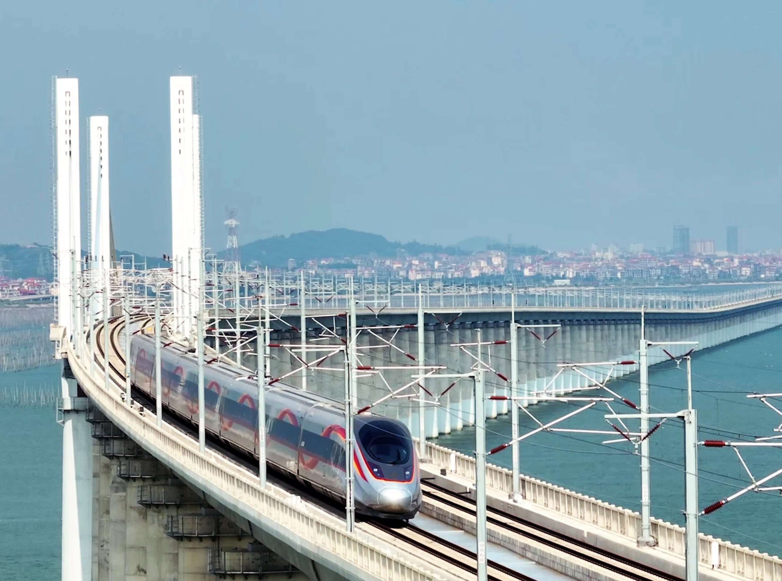 China’s first cross-sea high-speed railway, connecting Fuzhou and Xiamen in Fujian province, began operations in September.  This week, a court found Sheng Guangzu, China Railway Corporation’s first head, guilty of corruption. (Photo: China Railway)