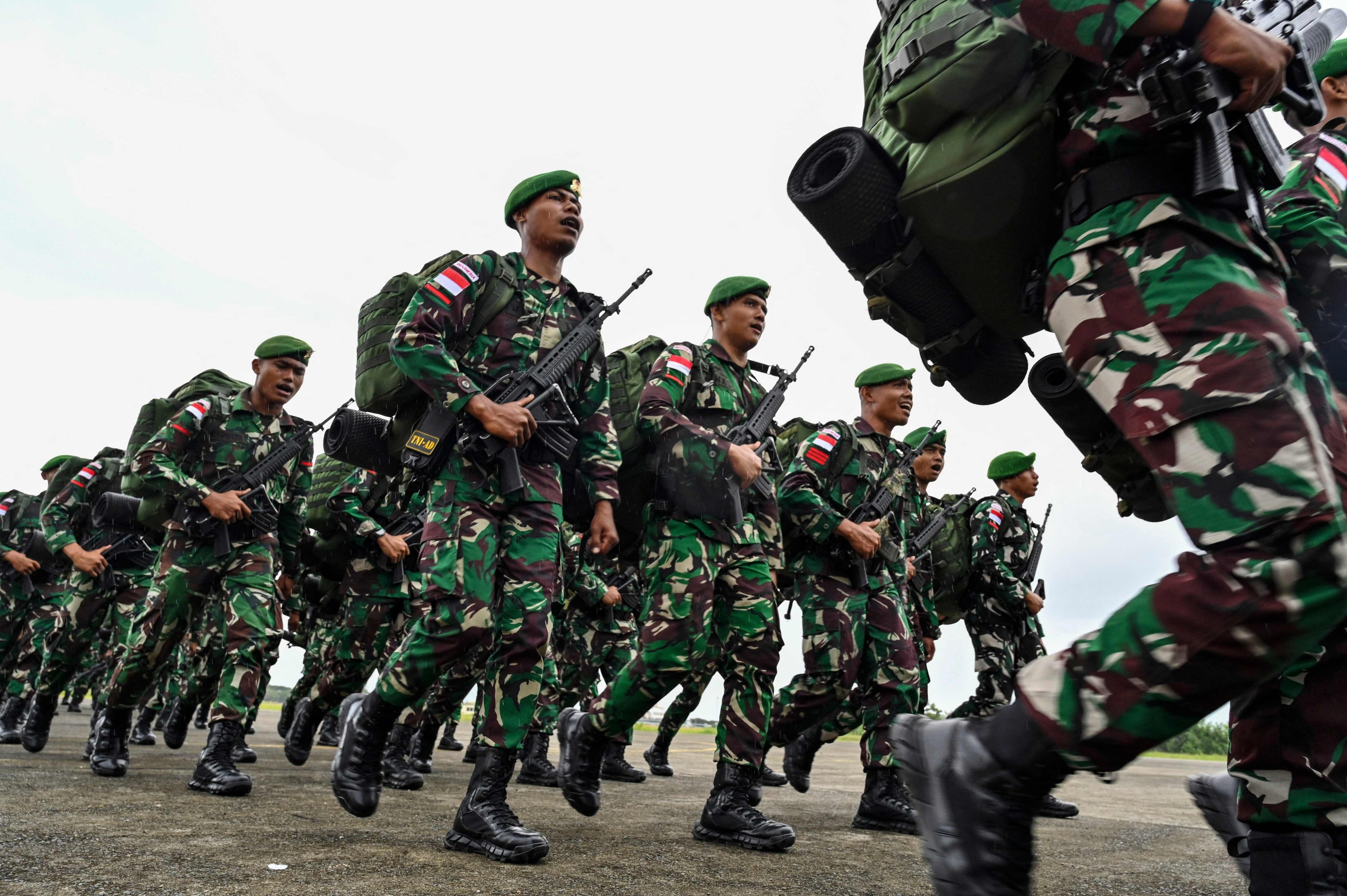Indonesian soldiers are being asked to help plant rice as the country deals with drought conditions that have affected output of the grain. Photo: AFP