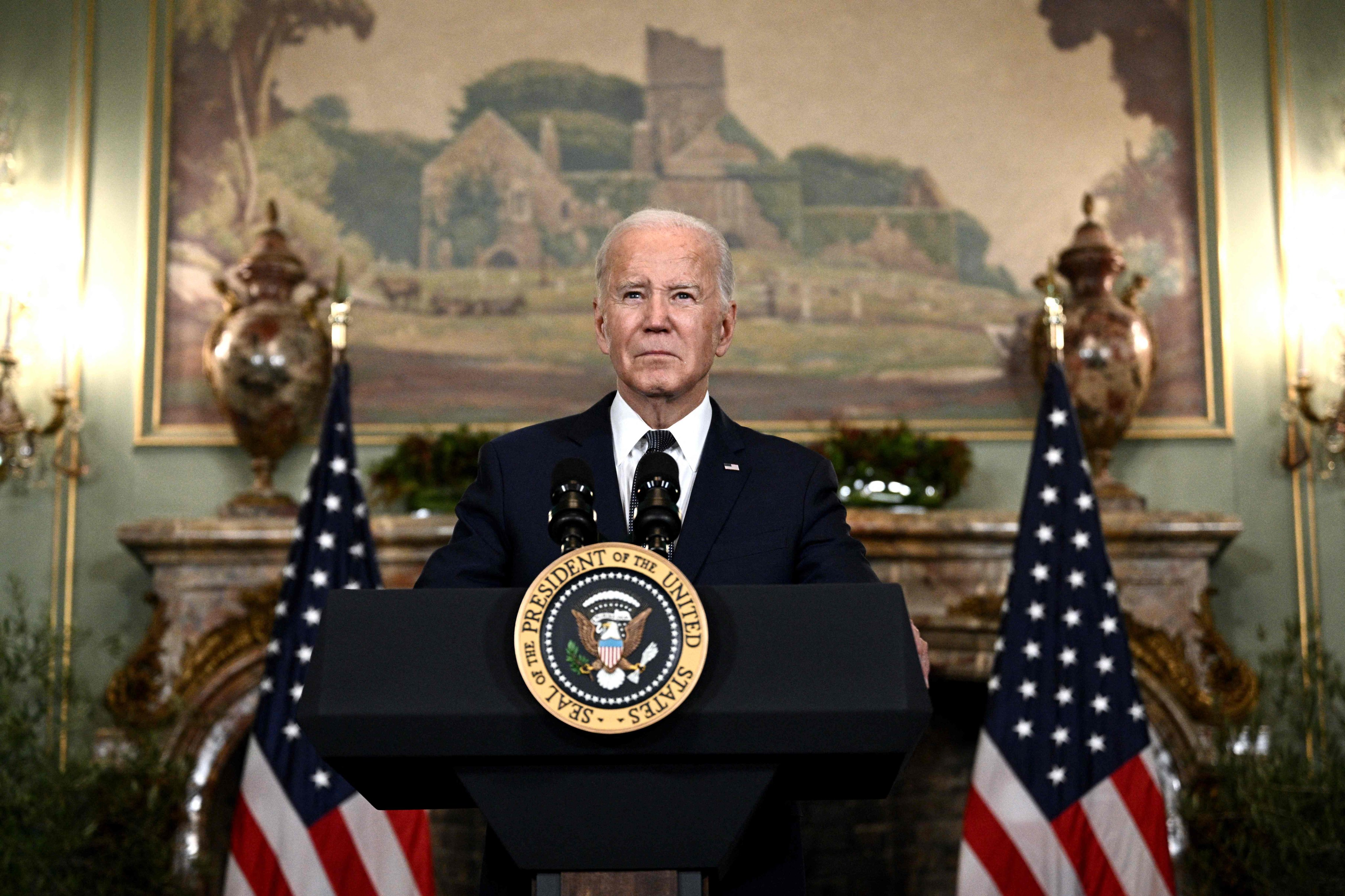 US President Joe Biden at a press conference during the Asia-Pacific Economic Cooperation leaders’ week in Woodside, California, on November 15. Photo: AFP