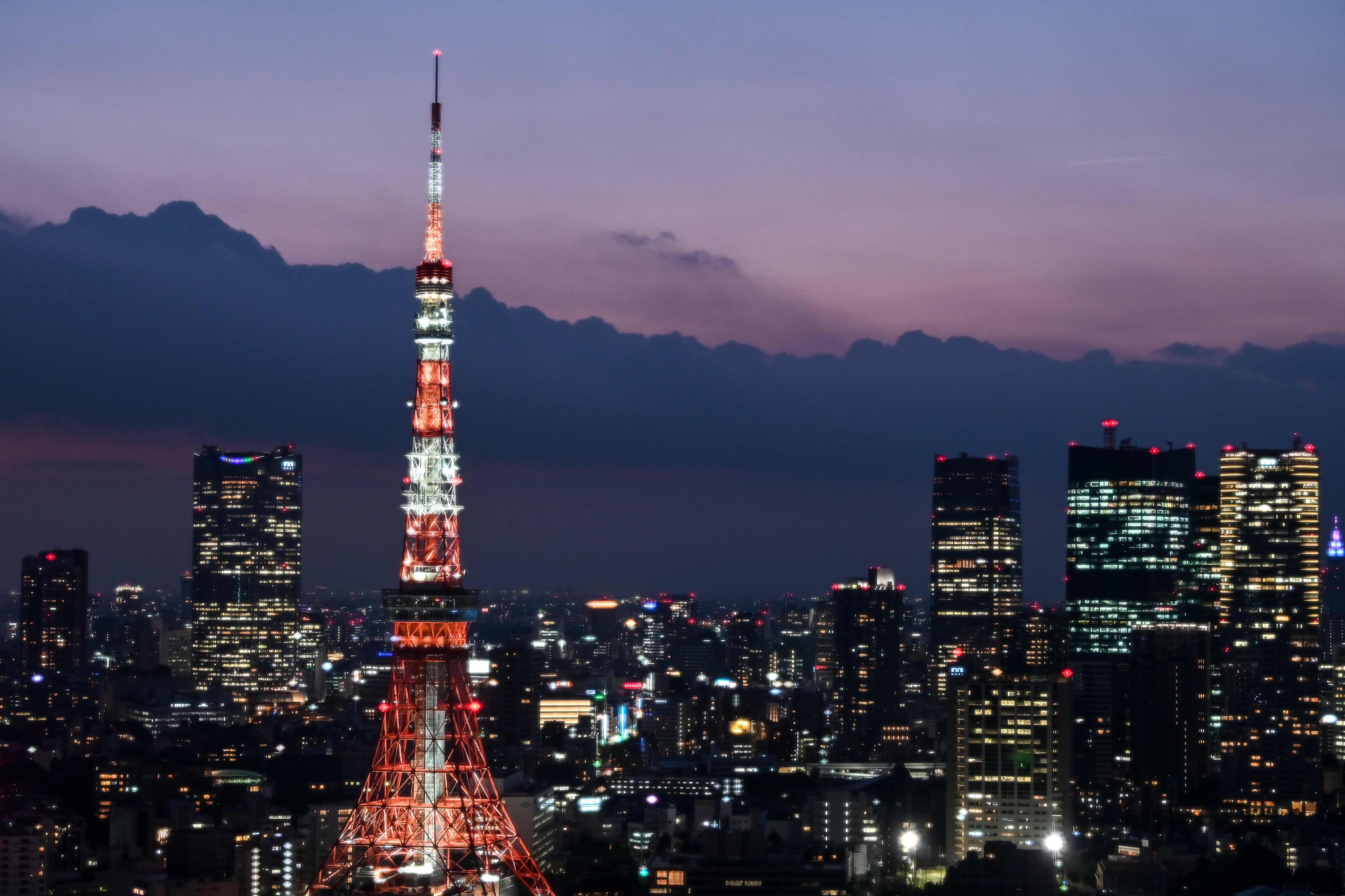 The Tokyo Tower is seen at dusk in the Japanese capital. Japan was among the largest recipients of regional funds’ real estate investments. Photo: AFP