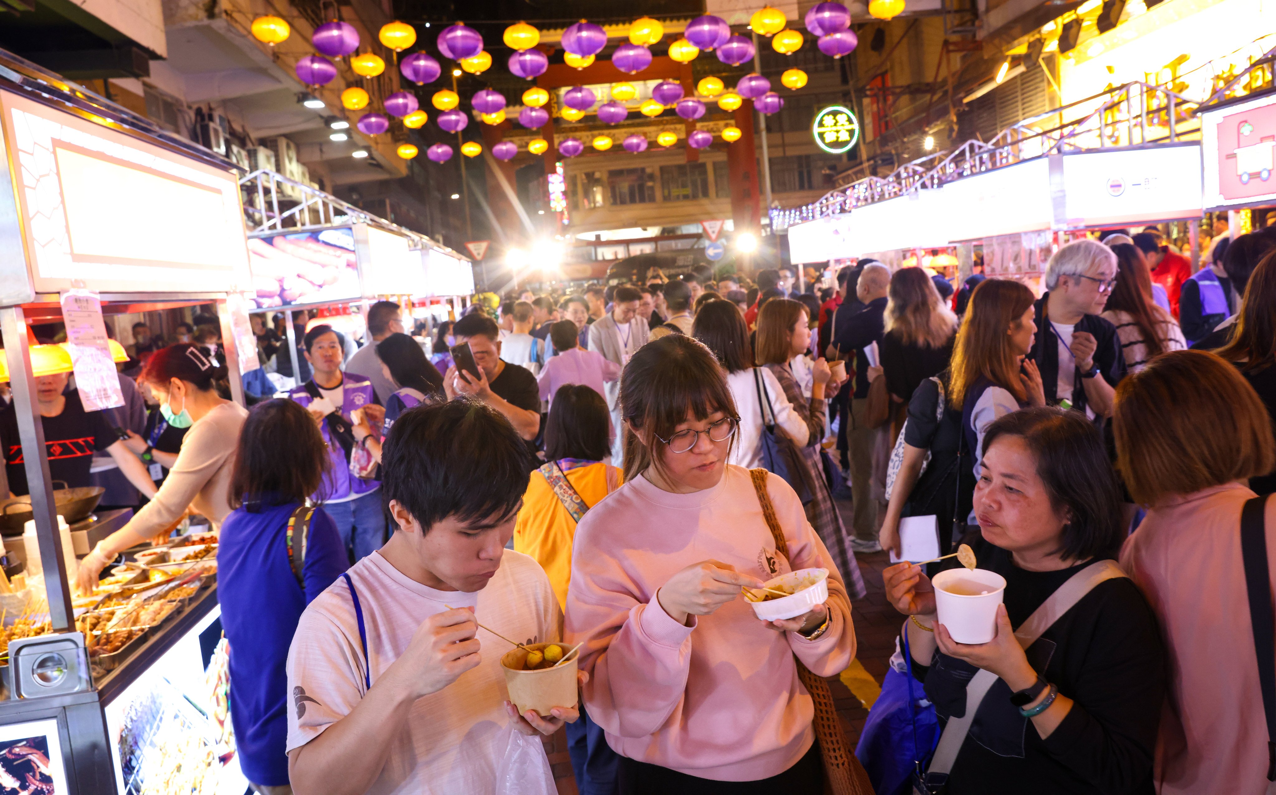 About 70 per cent of those visiting the newly revamped market on Temple Street are locals. Photo: Yik Yeung-man