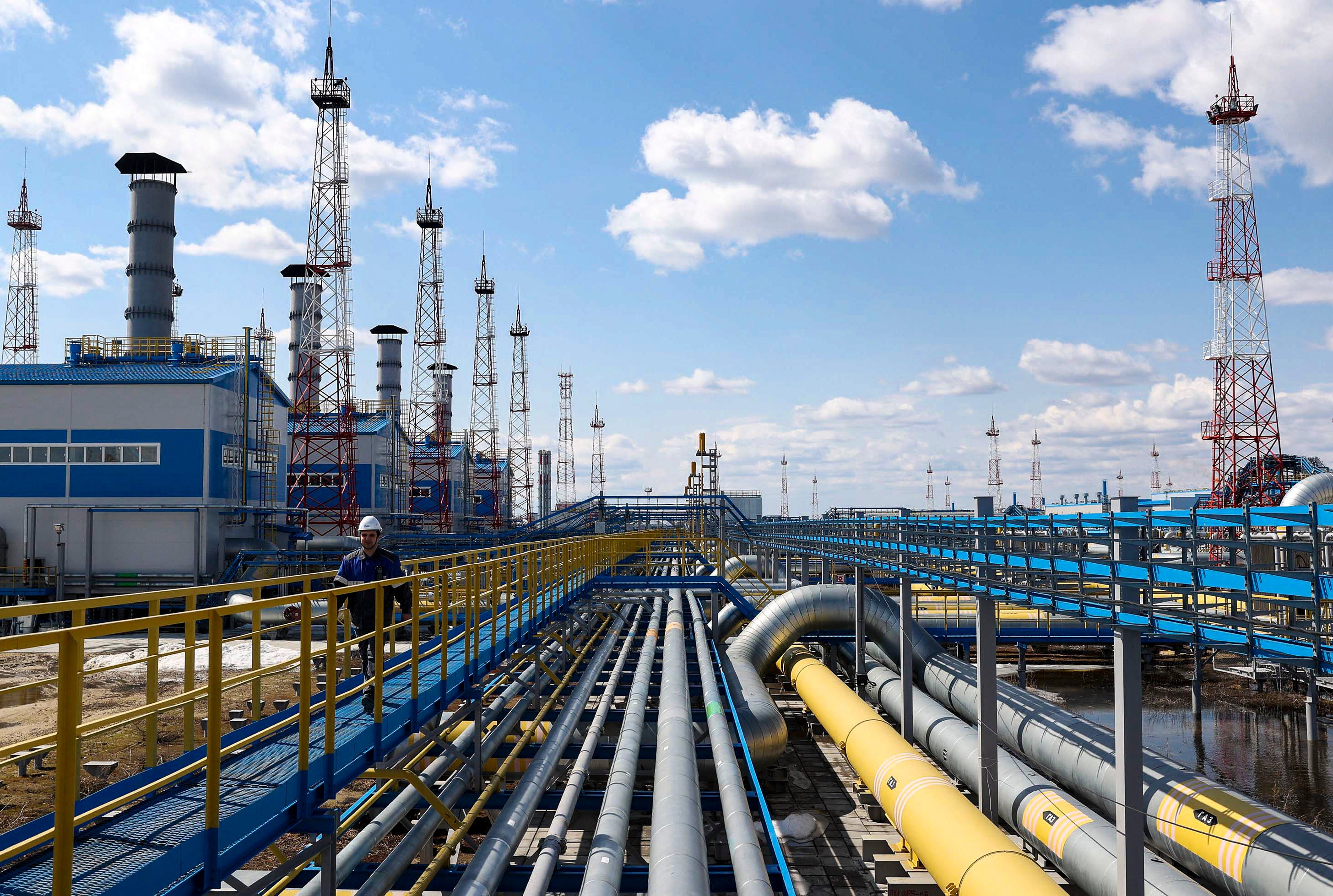 A gas treatment facility at Gazprom’s Chayanda oil and gas field in Russia. Photo: TNS