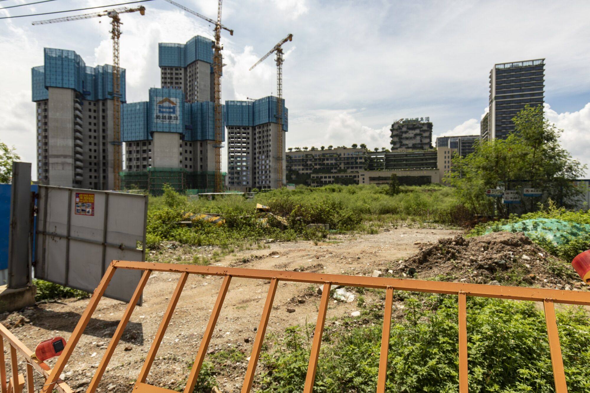 Residential buildings under construction, developed by Country Garden in Foshan in August 2023. Photo: Bloomberg