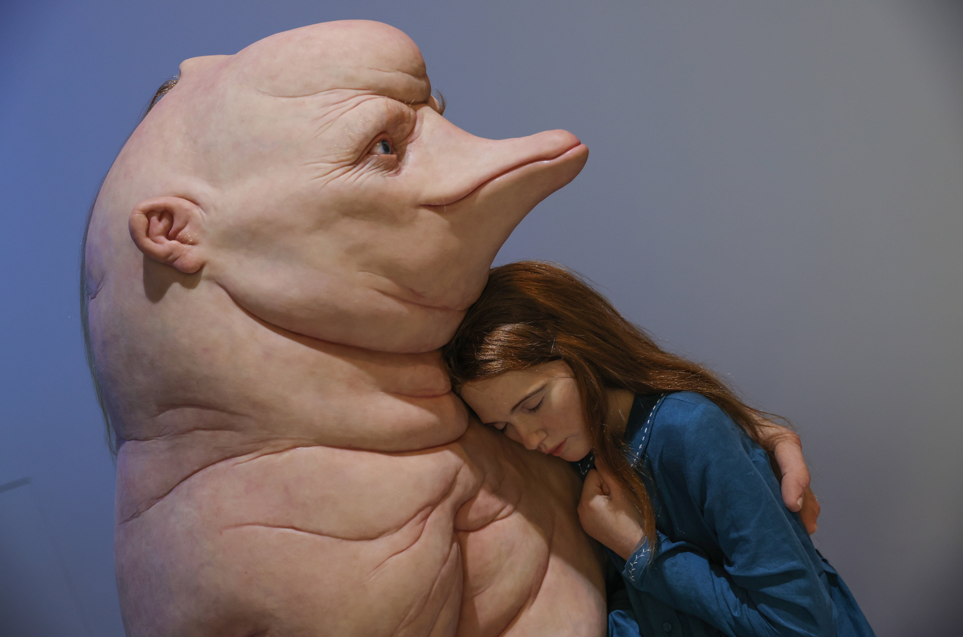 “No Fear of Depths, 2019” by Australian artist Patricia Piccinini is displayed at Tai Kwun in Central, Hong Kong, in June 2023. A story covering the exhibition of “gross” sculptures was one of the Post’s most popular arts stories of 2023. Photo: Yik Yeung-man