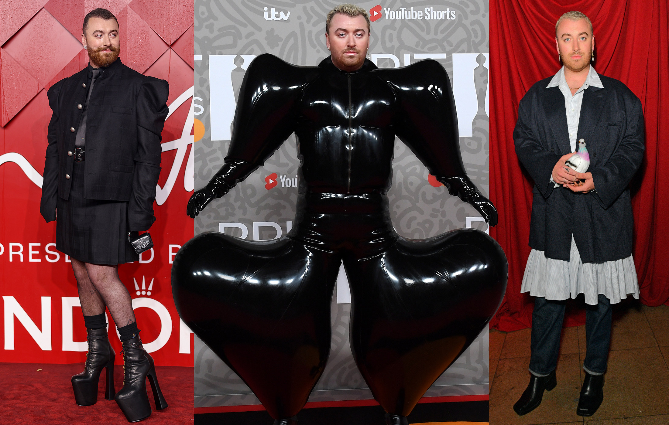 Sam Smith has donned some striking looks over the years. Photos: Getty Images/AP