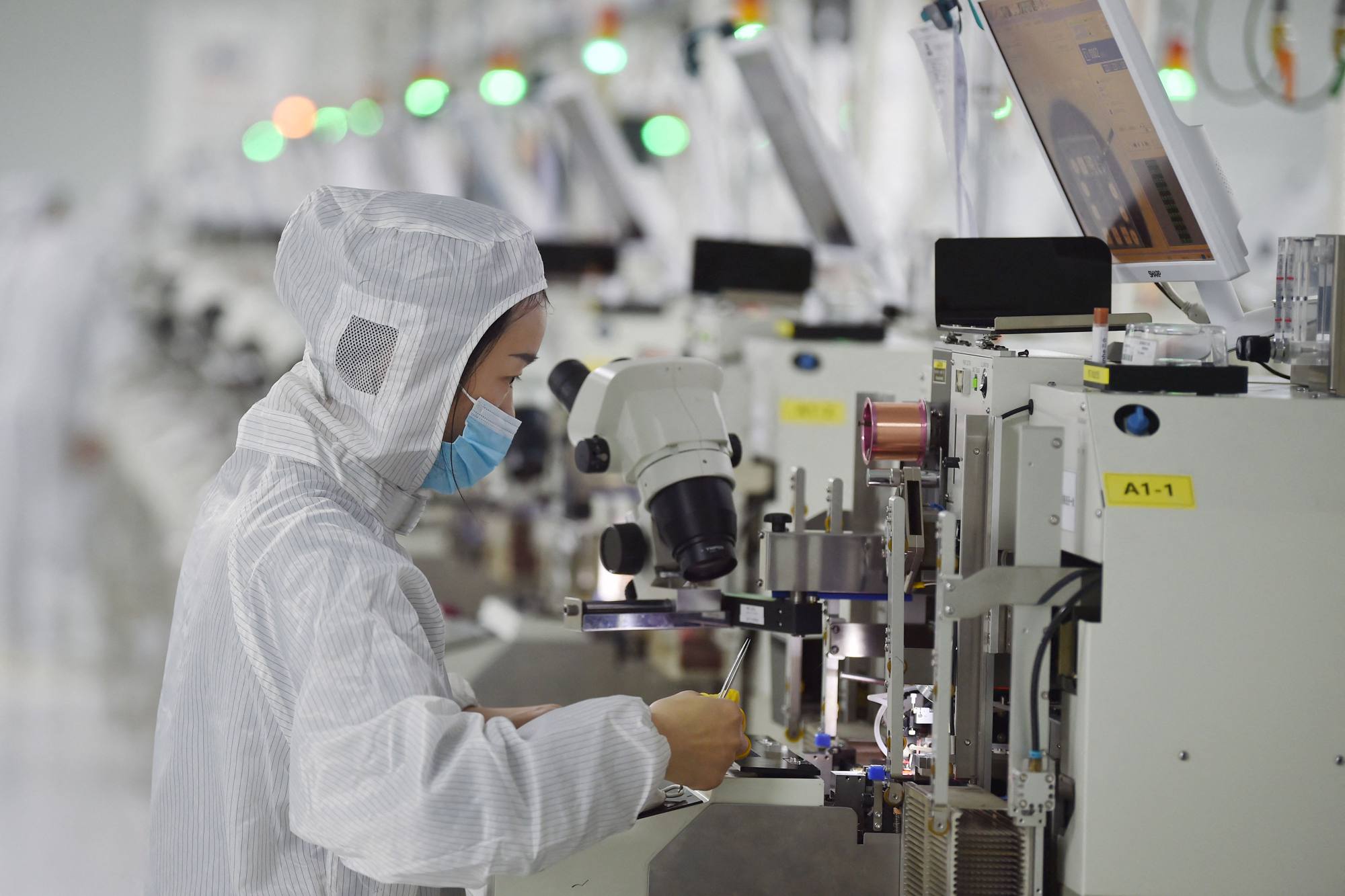 A semiconductor plant in Suqian in China’s eastern Jiangsu province. Photo: AFP