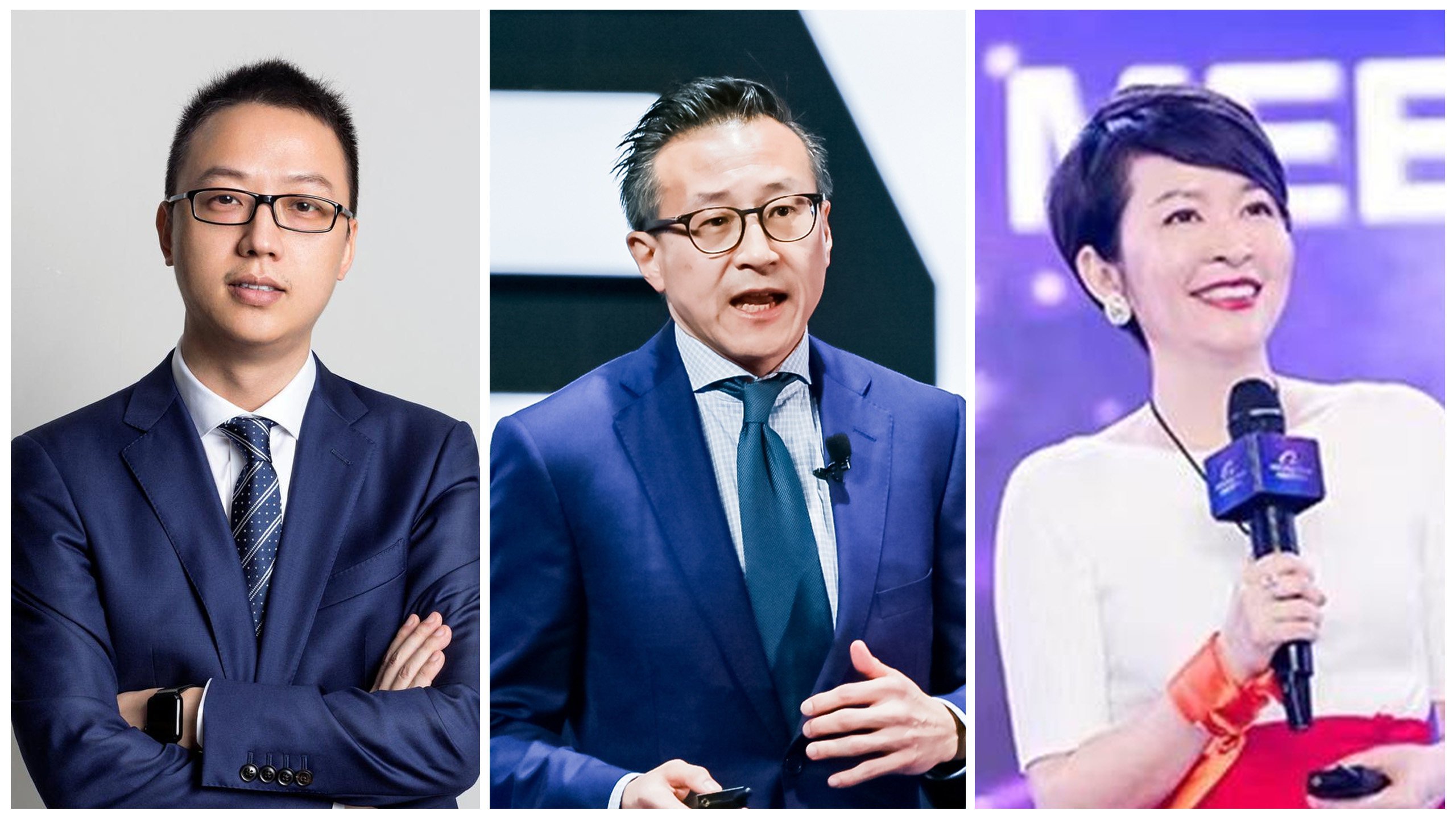 From left to right: Alibaba co-founders Eddie Wu Yongming, Joe Tsai and Trudy Dai Shan. Photo: SCMP Pictures