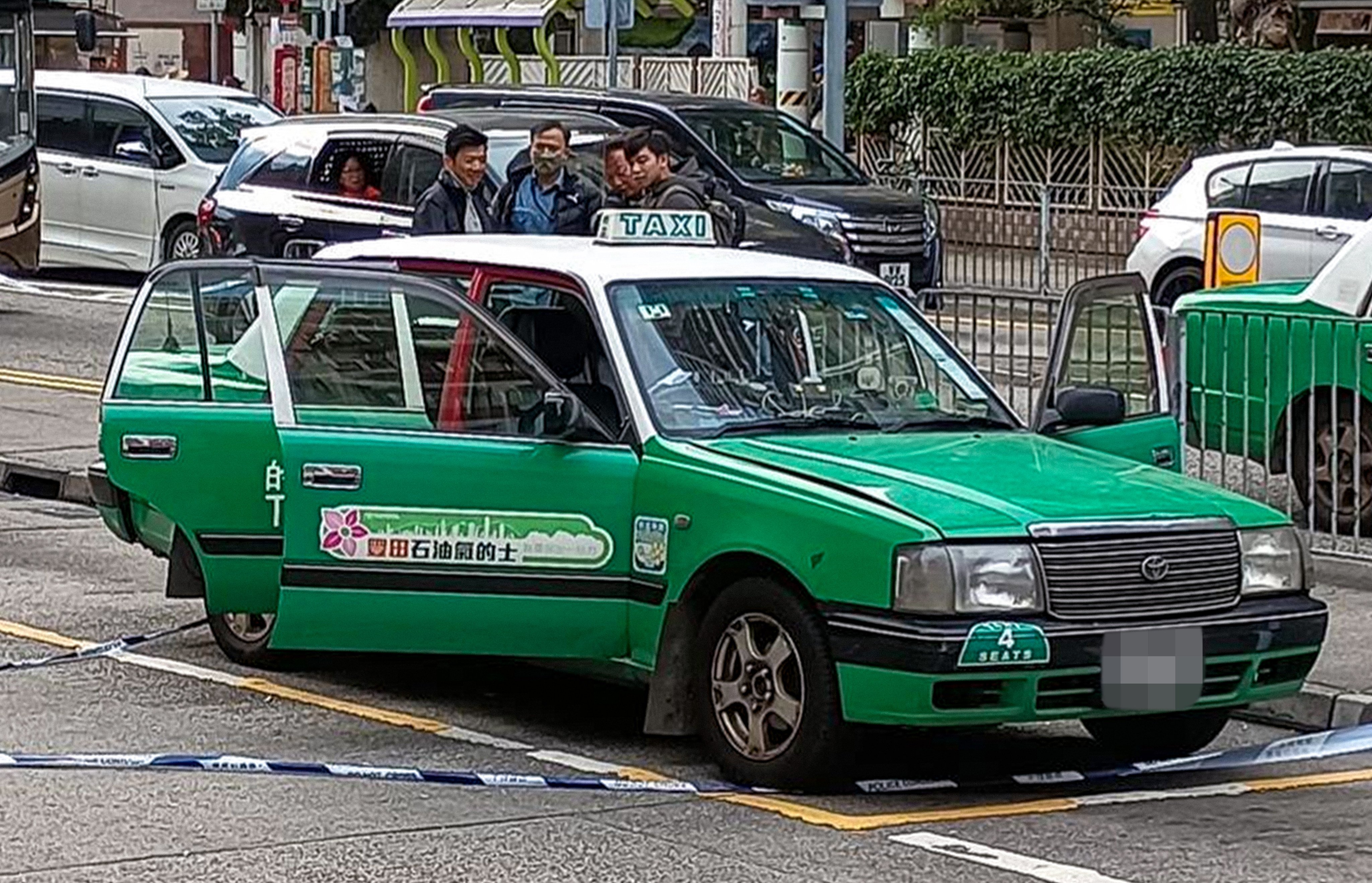 A man was stabbed to death in a taxi in Yuen Long. Photo: Handout