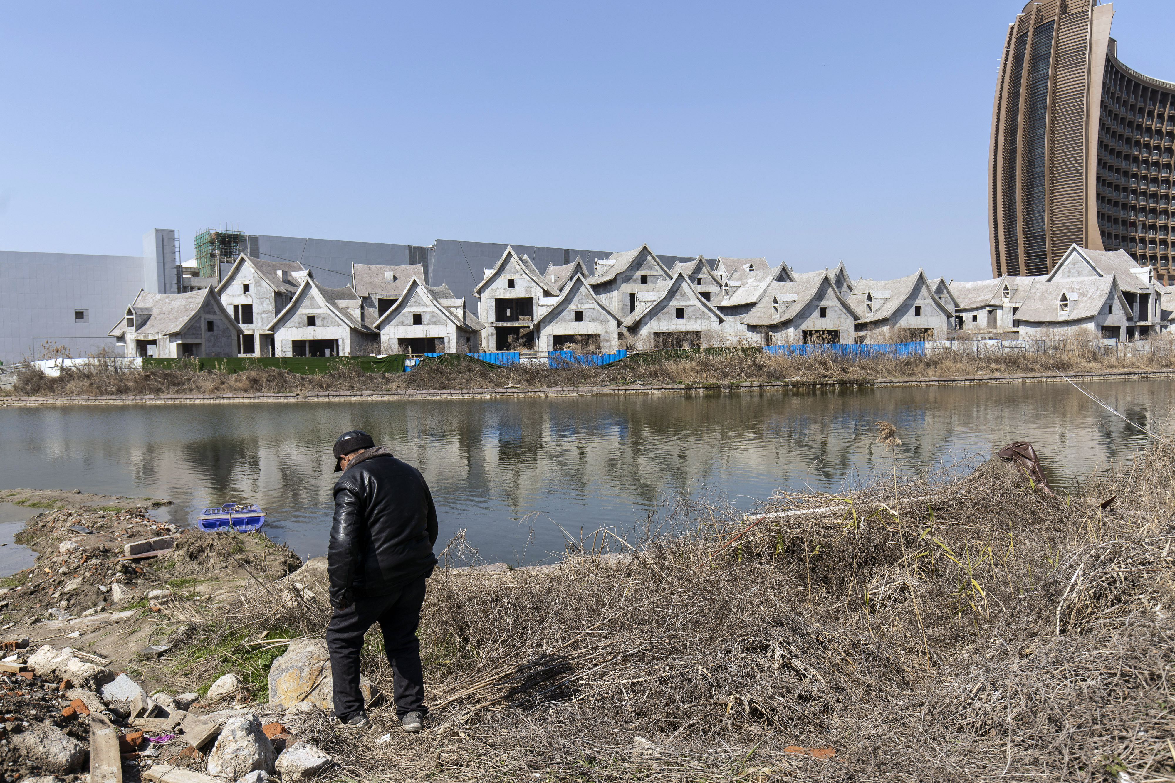 The Sunac Resort project under construction in Haiyan, Zhejiang province, China, on February 25, 2022. The developer has since filed for bankruptcy protection in the US, amid a property crisis in China. Photo: Bloomberg