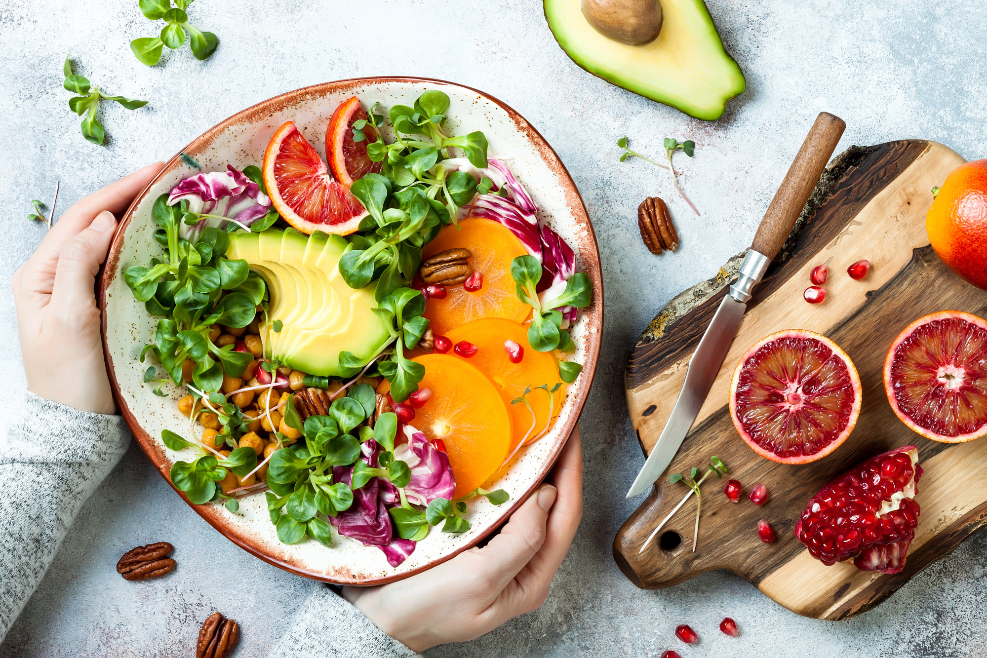 Whole grains, vegetables, fruit, and beans dominate a whole-food, plant-based diet, which can be powerful for cancer-risk reduction. Photo: Shutterstock