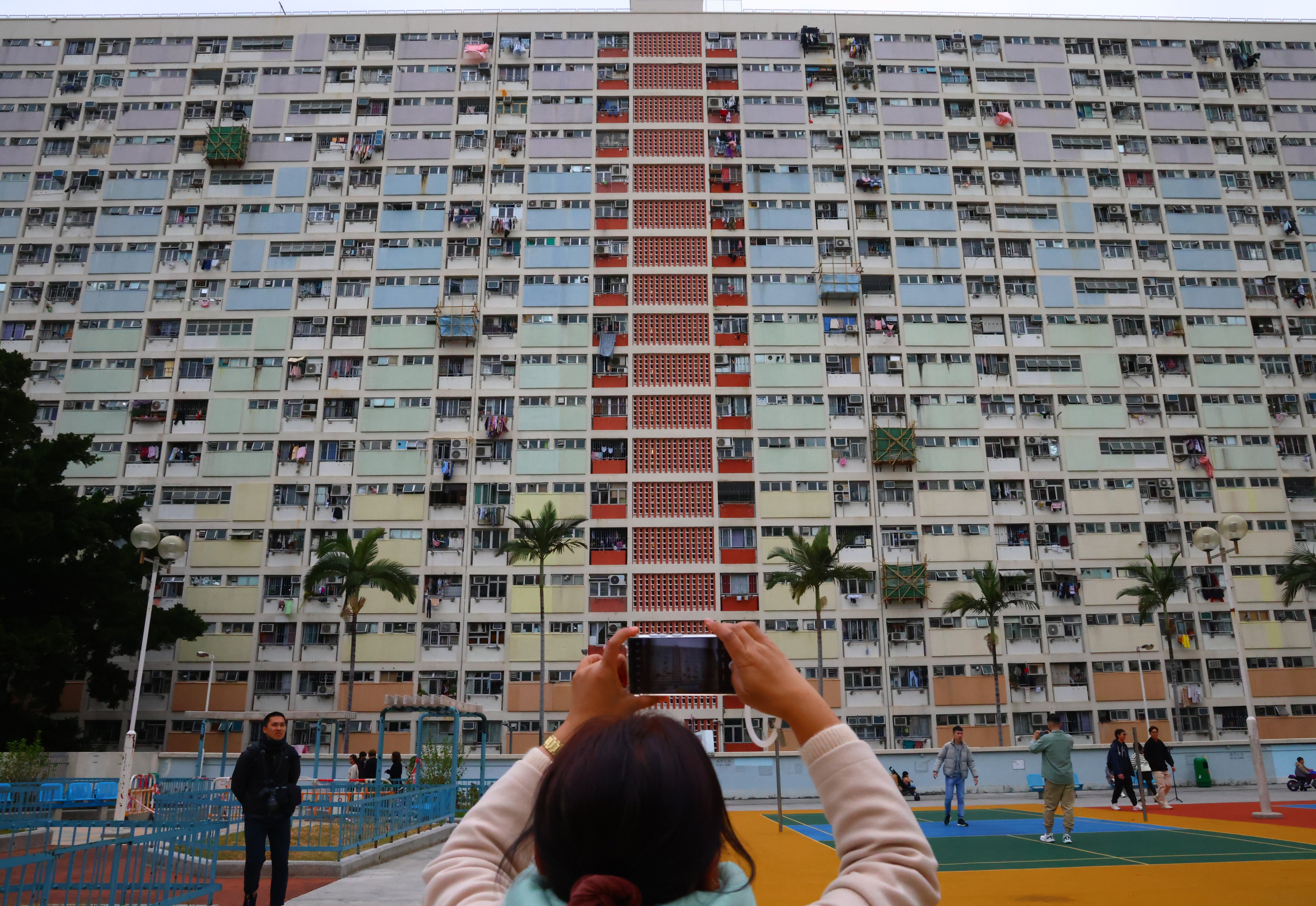 Choi Hung Estate’s multi-coloured housing blocks are  popular for pictures to post on social media. Photo: Dickson Lee