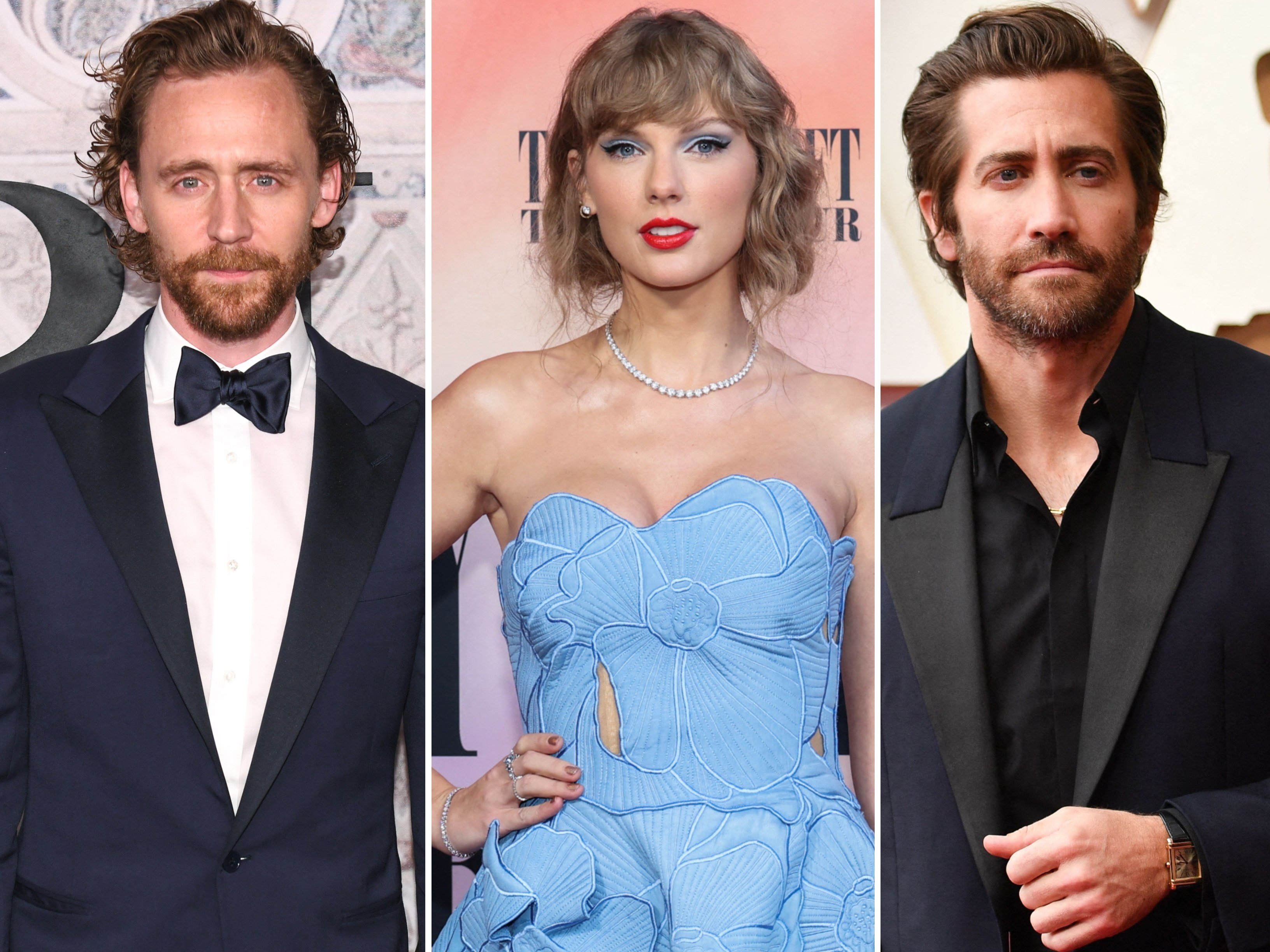 Taylor Swift’s many celebrity exes include actors Tom Hiddleston and Jake Gyllenhaal. Photos: AFP, BFA, Reuters