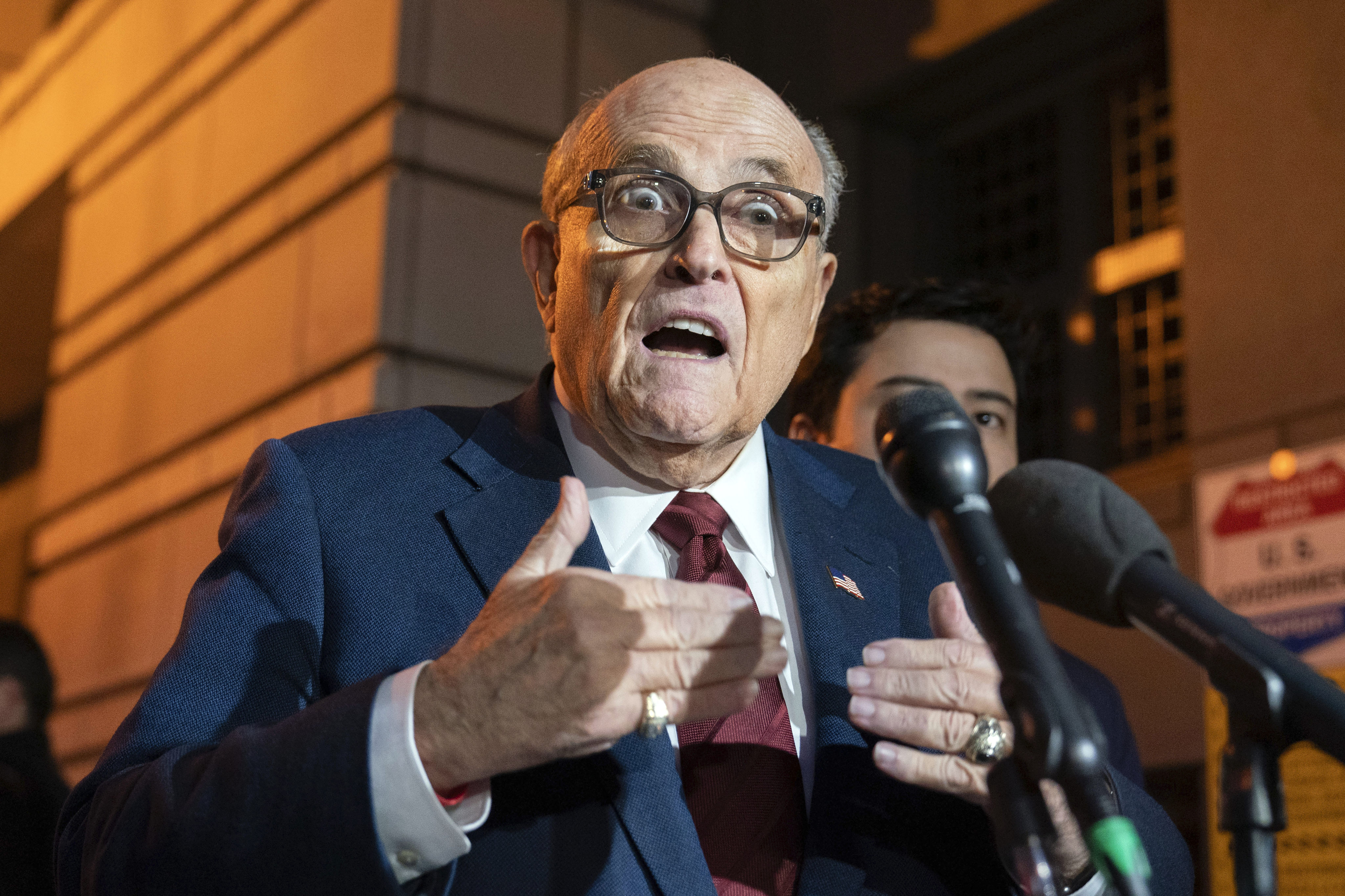 Former New York mayor Rudy Giuliani after leaving the federal courthouse in Washington, on December 11. Photo: AP