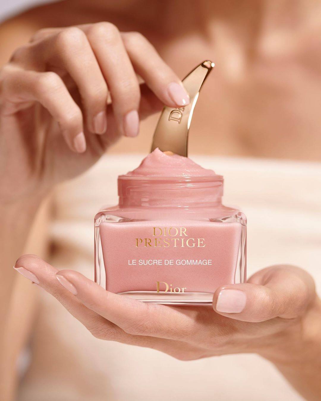 Enriched with the brand’s Rose de Granville micro-nutrients, Dior Prestige Le Sucre de Gommage is an exfoliating and polishing mask for the face and lips – and an example of a gentle alternative to a professional chemical peel. Photos: Handouts