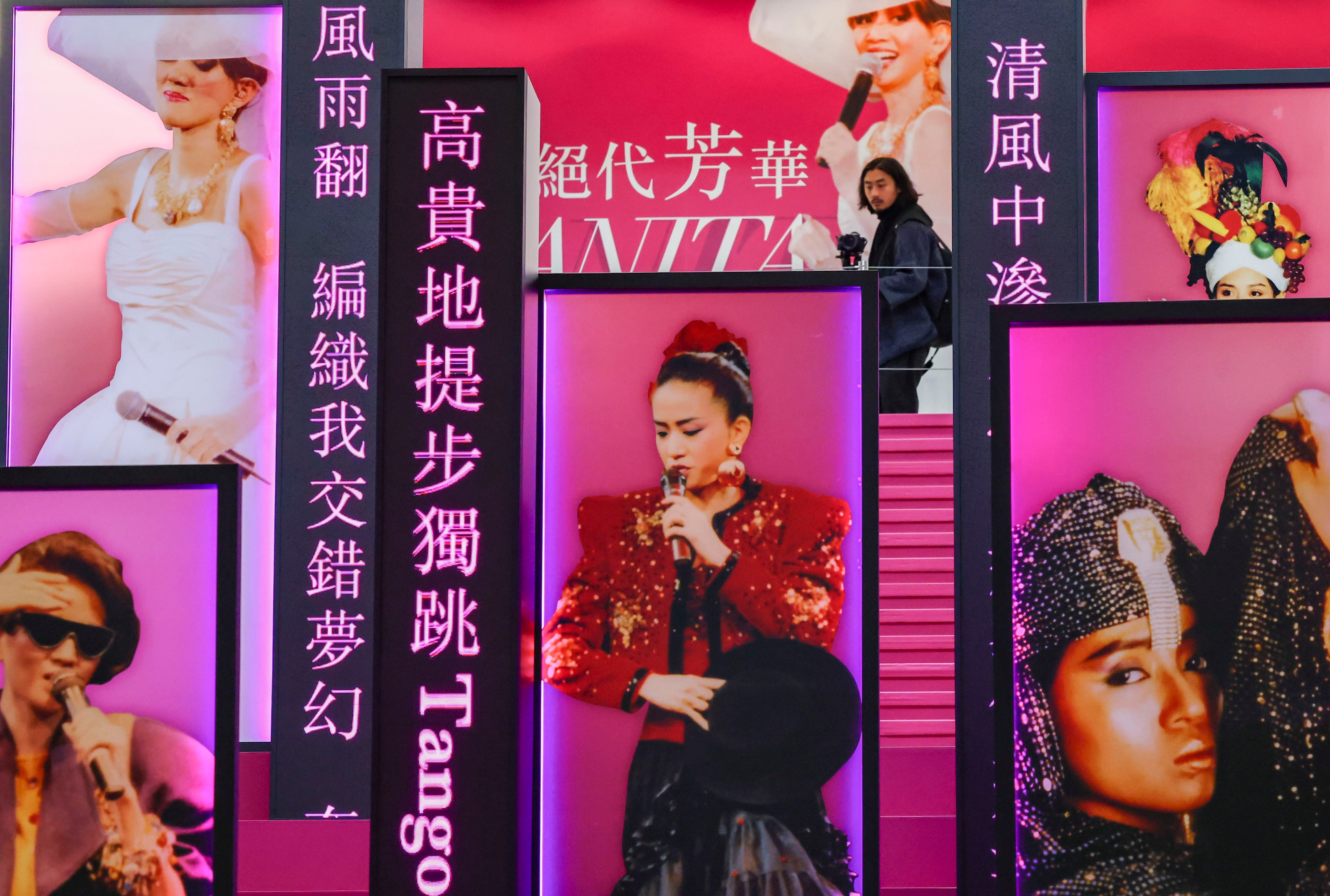The Anita Mui exhibition at the Hong Kong Heritage Museum includes record covers, stage costumes, movie posters and film stills. Photo: Dickson Lee