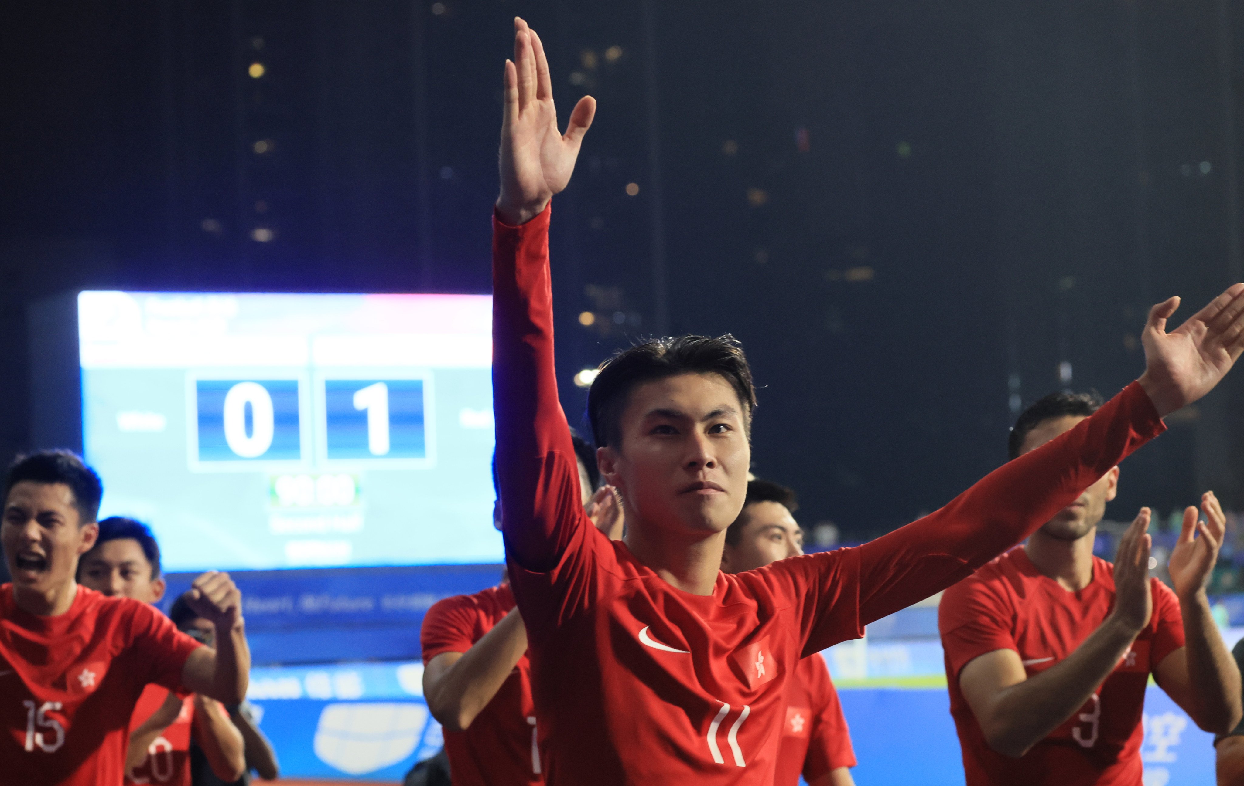 Poon Pui-hin scored both goals in Hong Kong’s 2-0 victory over Hong Kong Under-23. Photo: Dickson Lee